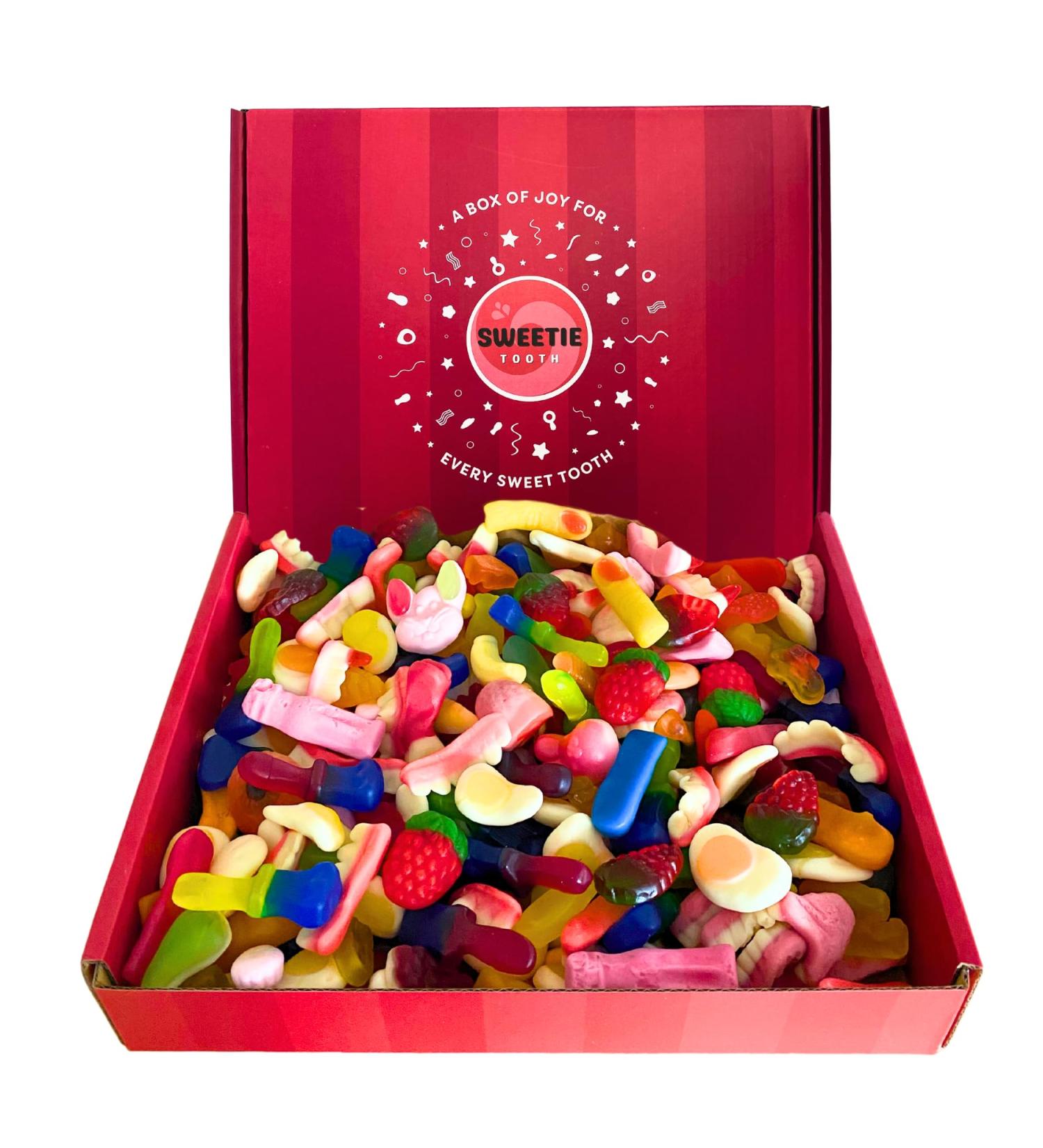 Sweetie Tooth Premium Jelly Pick & Mix 1kg Hamper Gift Box - Jelly Pick & Mix Sweets for Birthday Easter Christmas Kids Present Thank You Congratulations - Buy Online on GoSupps.com