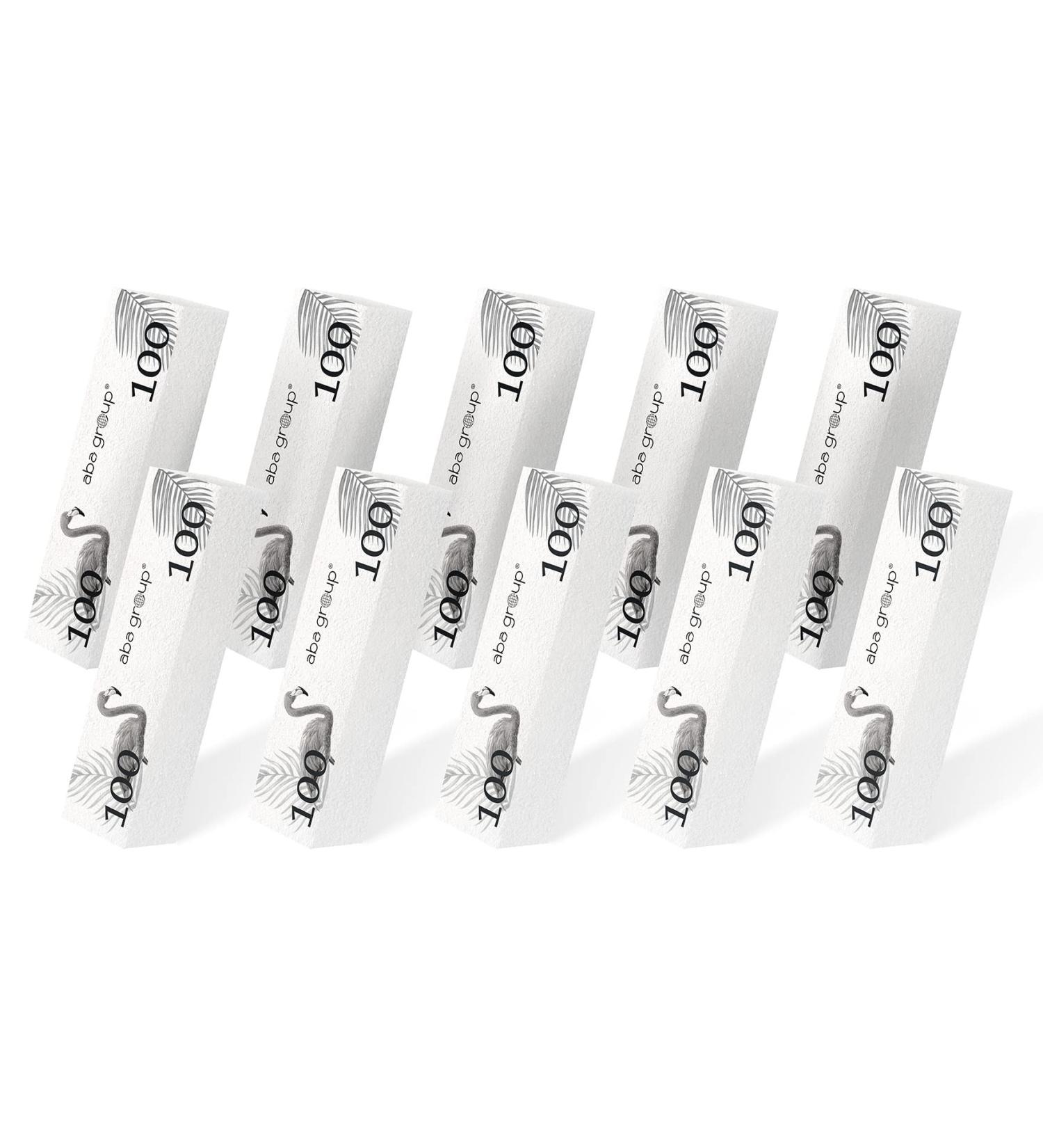 ABA Group Professional Nail Polisher Block 10-Piece Set 100/100 Grit Single-Use Precision Manicure & Pedicure Tools EU Manufactured - Buy Online on GoSupps.com