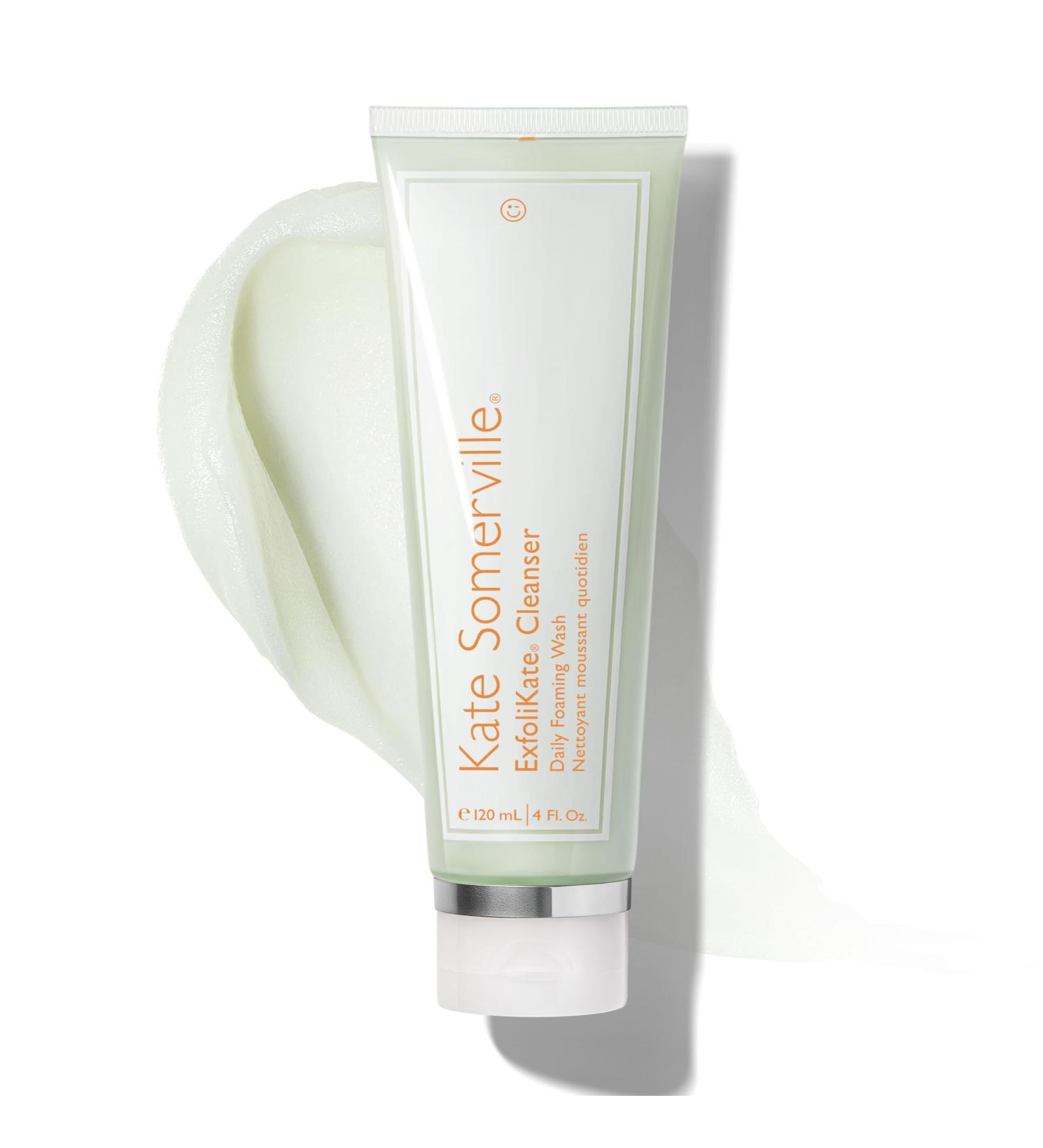 Kate Somerville ExfoliKate Cleanser Daily Exfoliating Foaming Face Wash Clinically Formulated Glycolic Acid and Lactic Acid Gentle Facial Scrub 4 Fl Oz (Pack of 1) - Buy Online on GoSupps.com