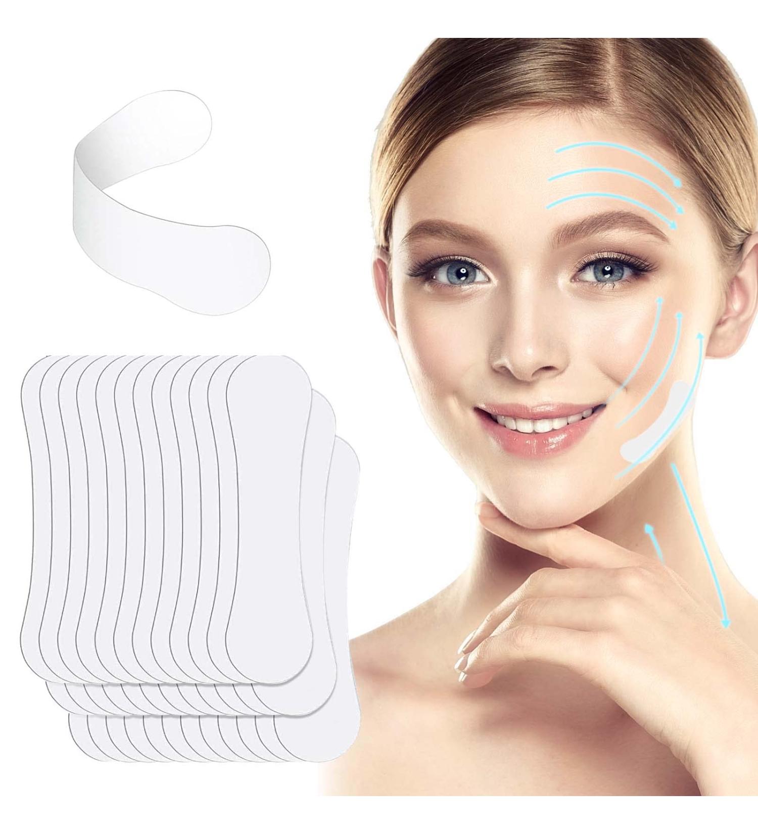Face Lift Tape - Invisible Instant Face-lifting Tool for Double Chin & Tightened Skin - 60 Count - Best Gift for Women - Buy Online on GoSupps.com