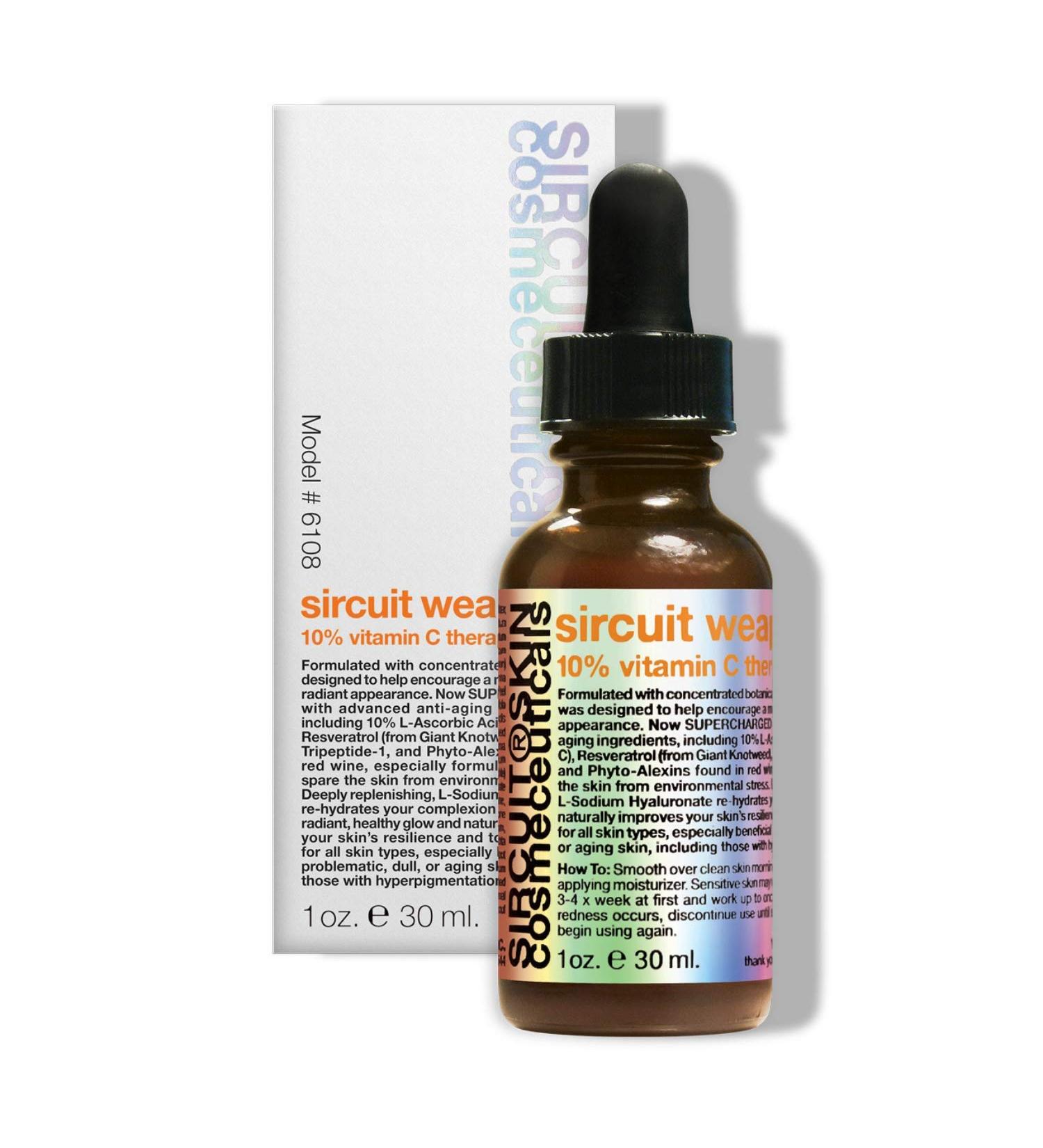 SIRCUIT WEAPON+ Vitamin C Serum - Hydrating Facial Serum with Witch Hazel & Resveratrol - Best Daily Face Serum for Hydration (1 oz) - International Shipping Available - Buy Online on GoSupps.com