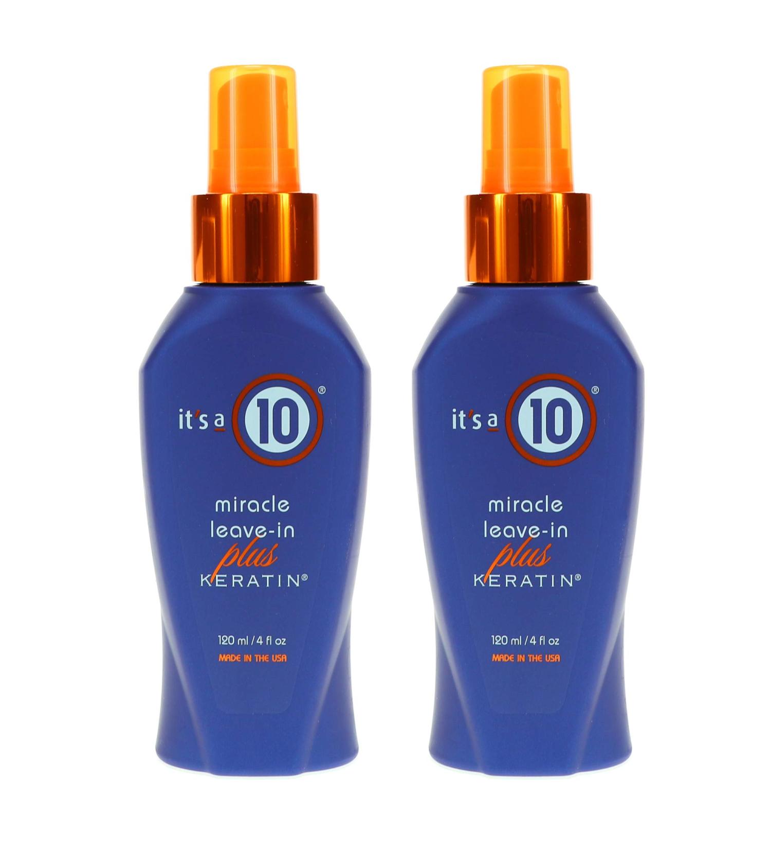 It's A 10 Haircare Miracle Leave-In Conditioner Spray w/Keratin - 4 oz. - 2ct 4 Fl Oz (Pack of 2) - Buy Online on GoSupps.com