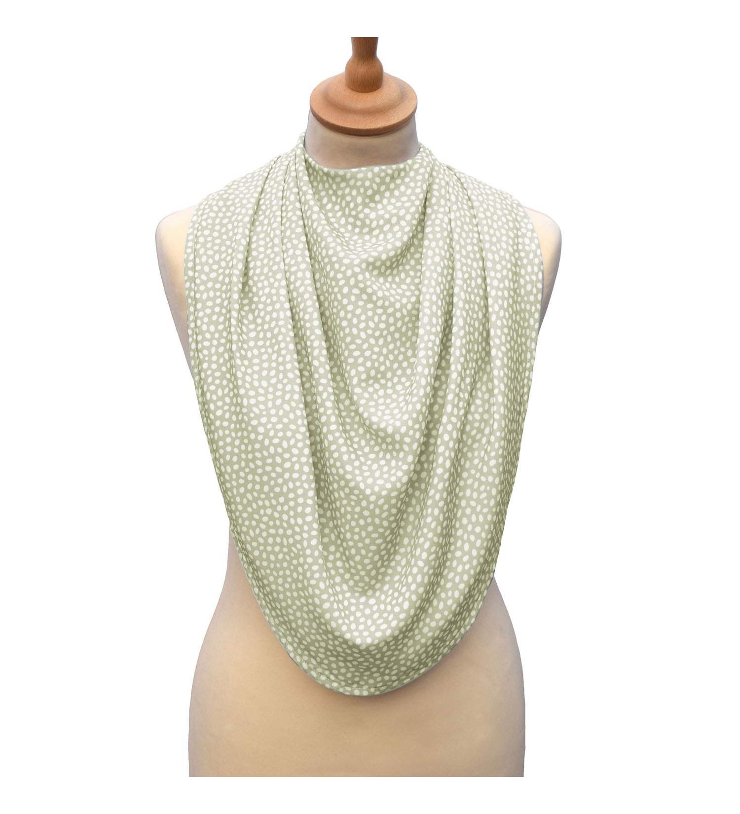 Care Designs Pashmina Scarf Adult Bib | Stylish Waterproof Clothing Protector - Sage Dot | Reusable Elderly Bibs for Women - Christmas Dinner Bibs - Buy Online on GoSupps.com