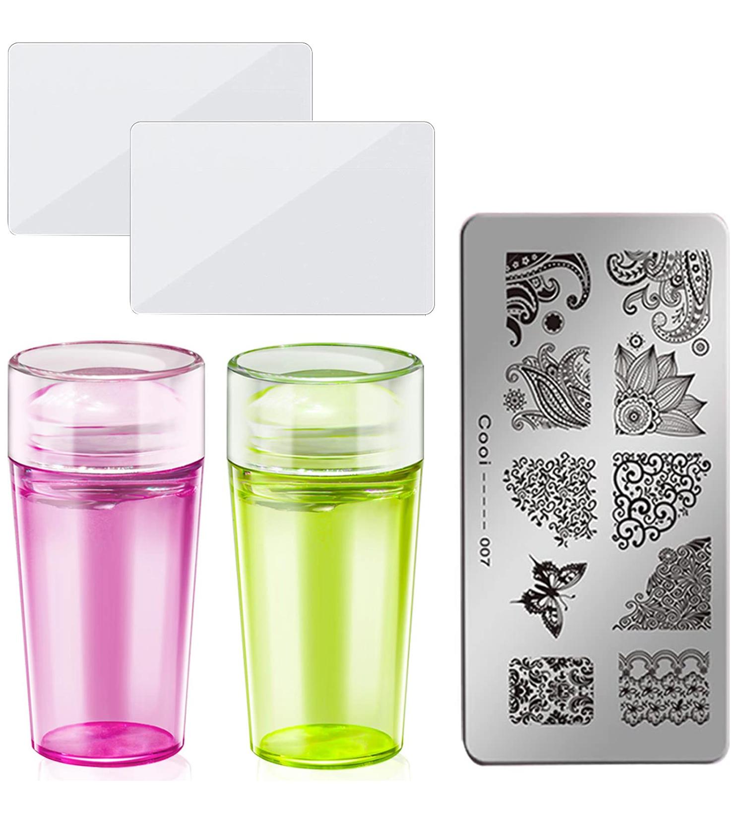 Nail Art Stamper Kit - French Nail Stamp Templates for Manicure Decoration - Buy Online on GoSupps.com