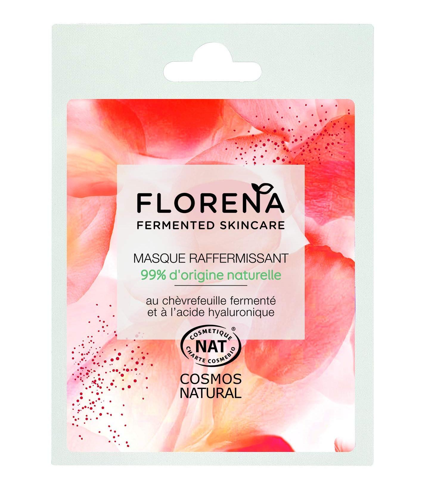 FLORENA Firming face mask with Hyaluronic Acid Honeysuckle and Fermented Olive Oil (1 x 8 ml) facial care for all skin types firming face mask - Buy Online on GoSupps.com