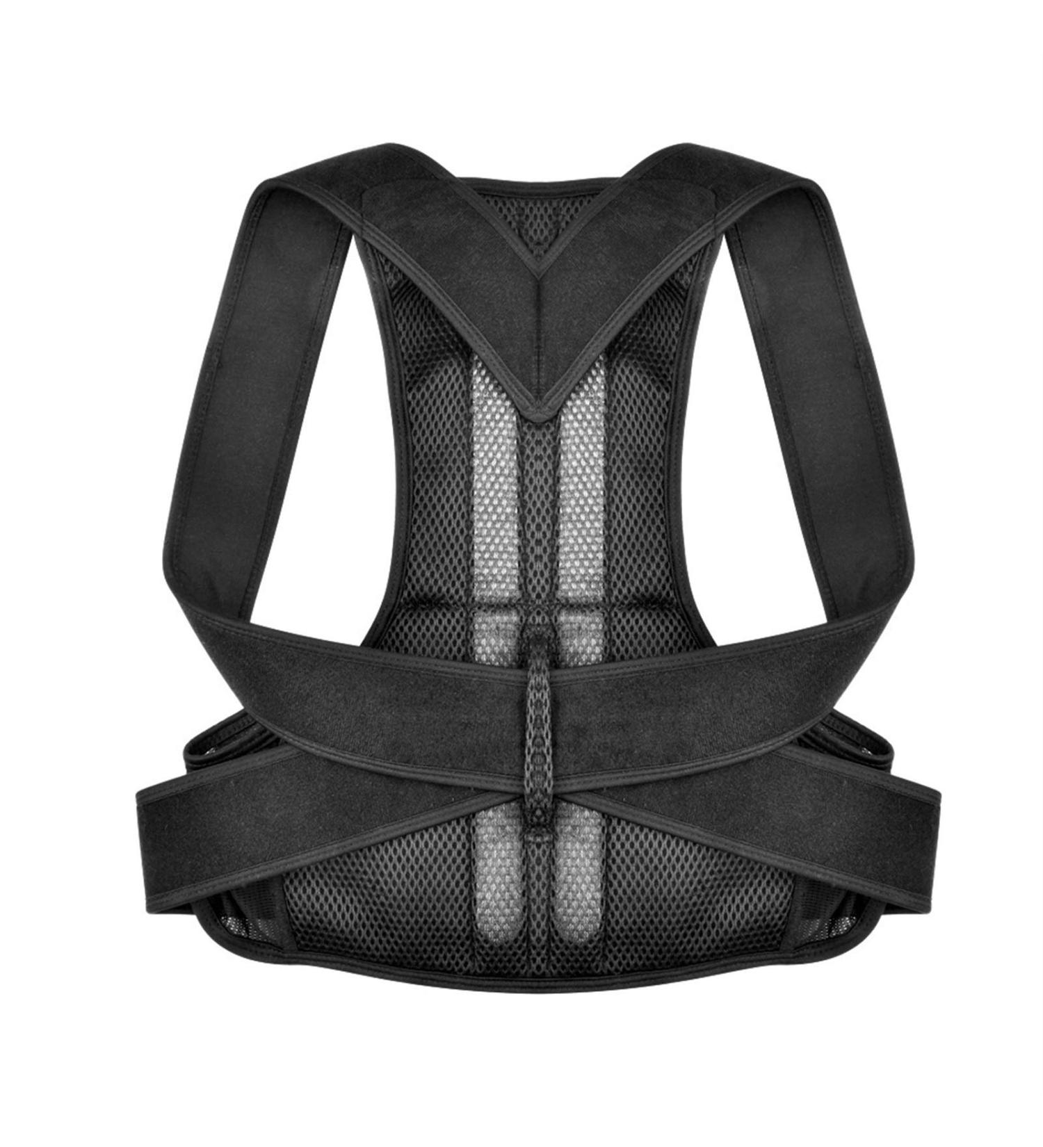 Posture Corrector for Men Kids Double-Layer Breathable-Adjustable Waist Support Lumbar Belt Back Straightener for Upper Back Pain Relief Black XXX - Buy Online on GoSupps.com