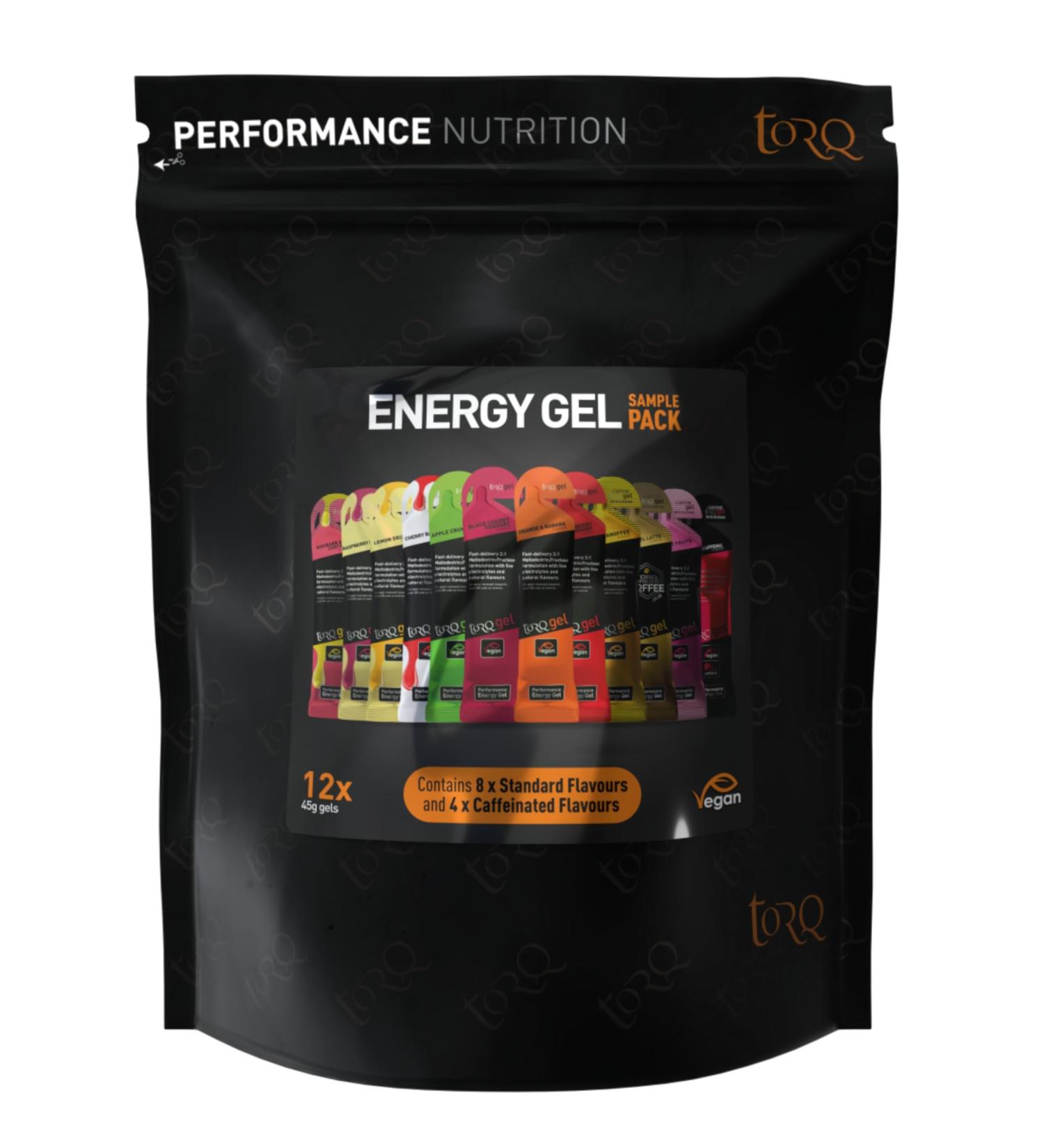 Buy Torq Energy Gel Sample Pack of 12 - Vegan Natural Sports Gels for Running & Cycling - Quick Release Energy 30g Carbs - Buy Online on GoSupps.com