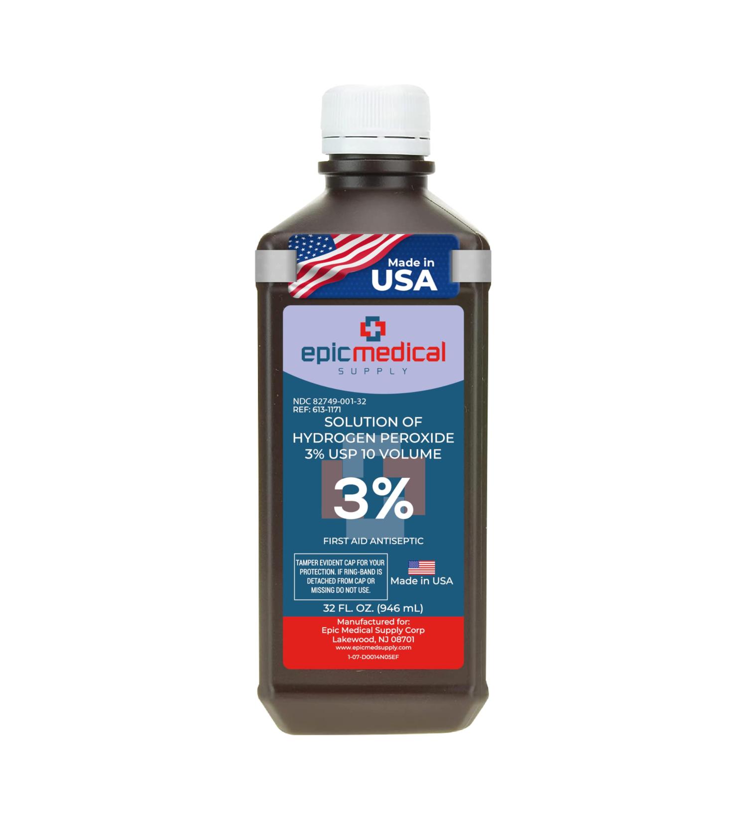 Hydrogen Peroxide 32 oz - First Aid Antiseptic & Multipurpose Cleaner | 3% USP Topical Wash for Cuts Scrapes & Skin Irritations - Ships Internationally - Buy Online on GoSupps.com