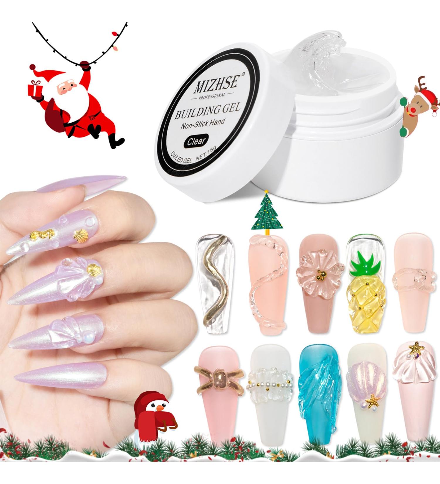 MIZHSE Clear Sculpture Builder Gel 15g - Non-Stick Hand Nail Extension Hard Gel for Nail Art - Buy Online on GoSupps.com