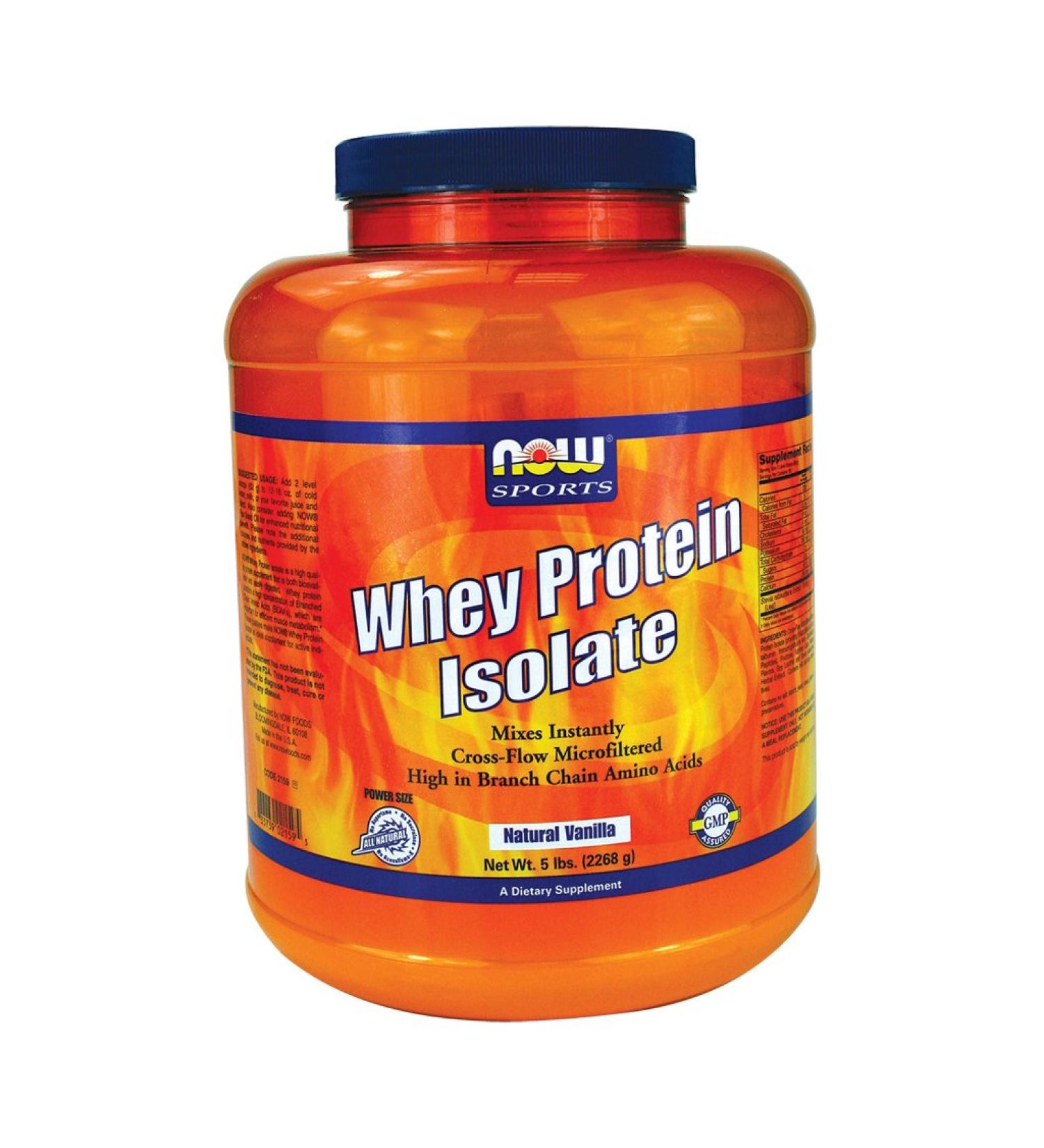 Now Foods Sports Whey Protein Isolate Creamy Vanilla 5 lbs. (2268 g)