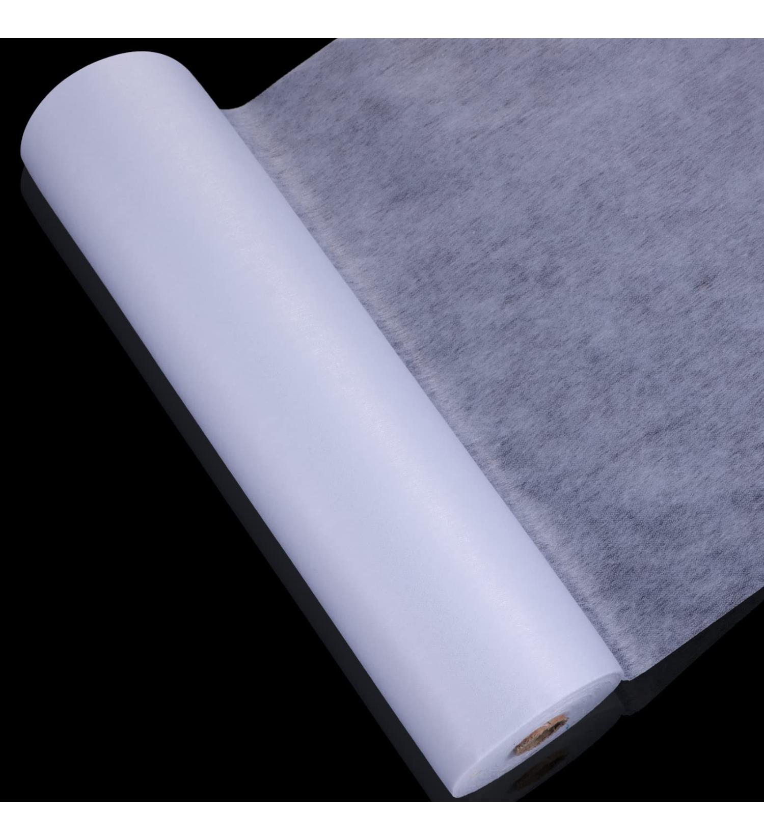 White Medium Weight Iron-On Fusible Interfacing - 20 Inch x 60 Yard Roll - Ideal for Sewing, Applique, Face Masks, DIY Crafts - Buy Online on GoSupps.com