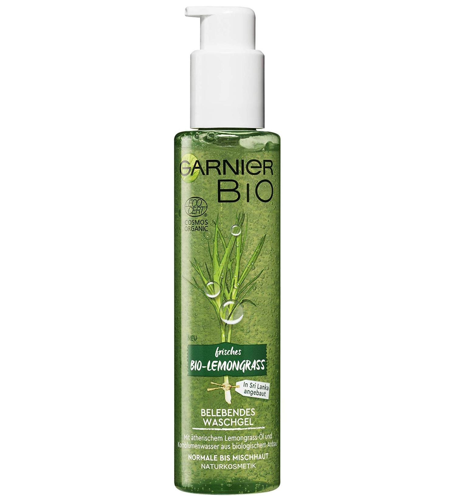  Garnier Garnier Cleansing Gel cleanses refreshes the skin moisturizing for normal to combination skin Garnier Bio Organic Lemongrass 1 pack (1 x 150 ml) - Buy Online on GoSupps.com