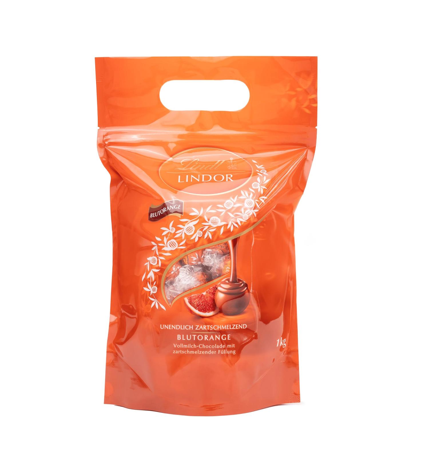 Buy Lindt Lindor Chocolate Balls Blood Orange 1kg | Resealable Large Pack | 80 Delicate Melting Chocolates | Perfect Gift - Buy Online on GoSupps.com