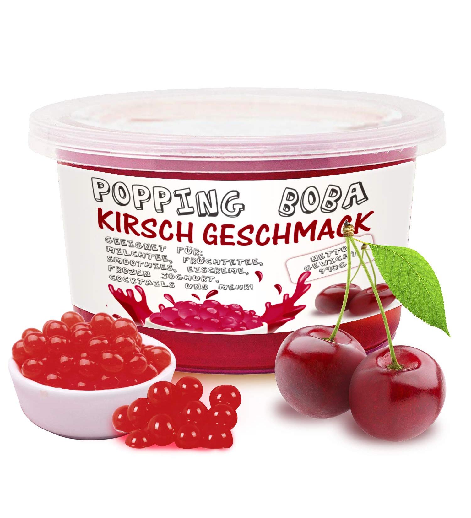 Buy Original Cherry Popping Boba Pearls - 490g | Vegan Gluten-Free Fruit Tea Beads for International Shipping - Buy Online on GoSupps.com