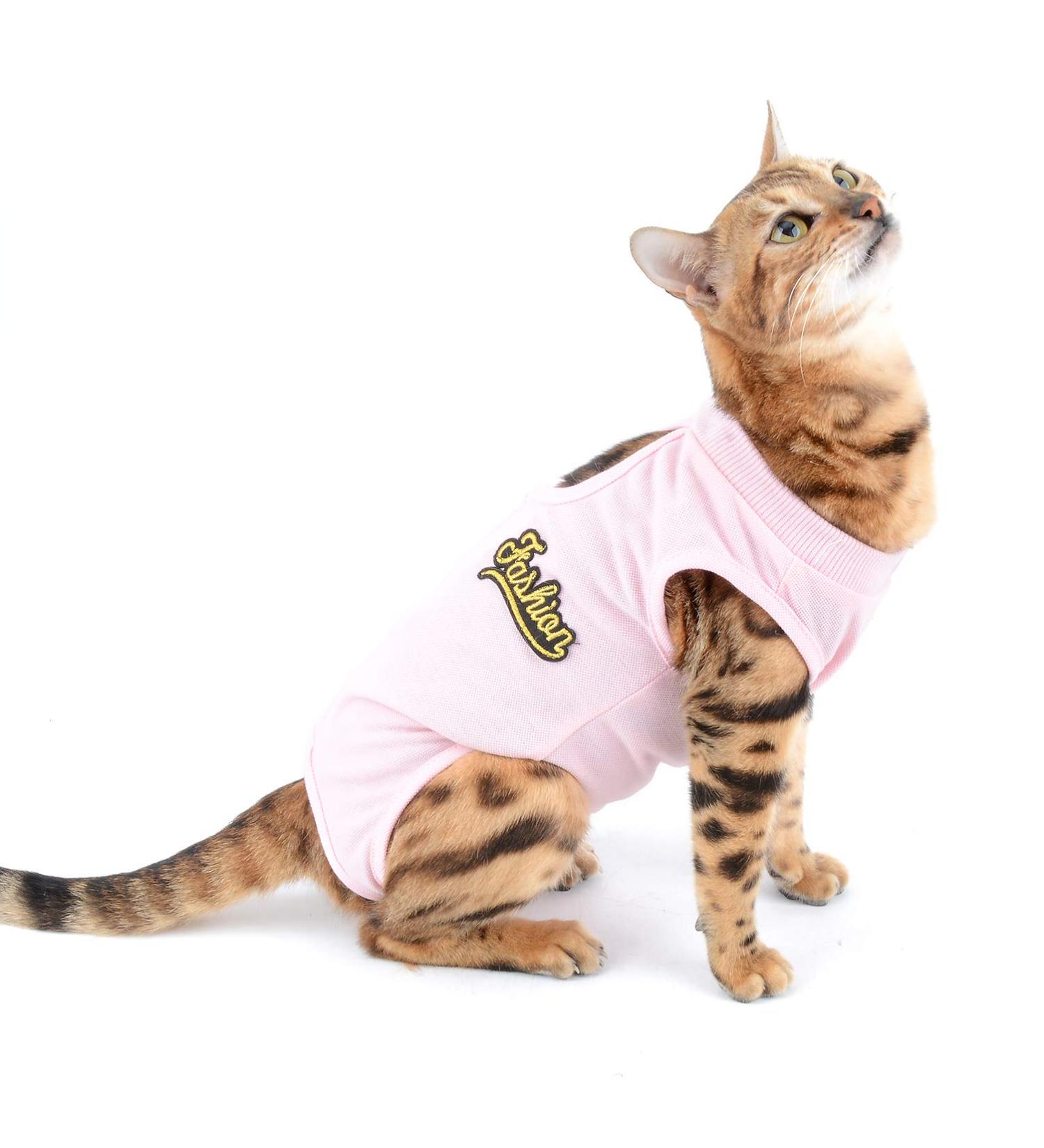 Selmai Medical Pet Shirt for Dogs & Cats - Soft Cotton E-Collar Alternative for Post-Op Care Wound Protection & Skin Disease Prevention - Pink S - Buy Online on GoSupps.com