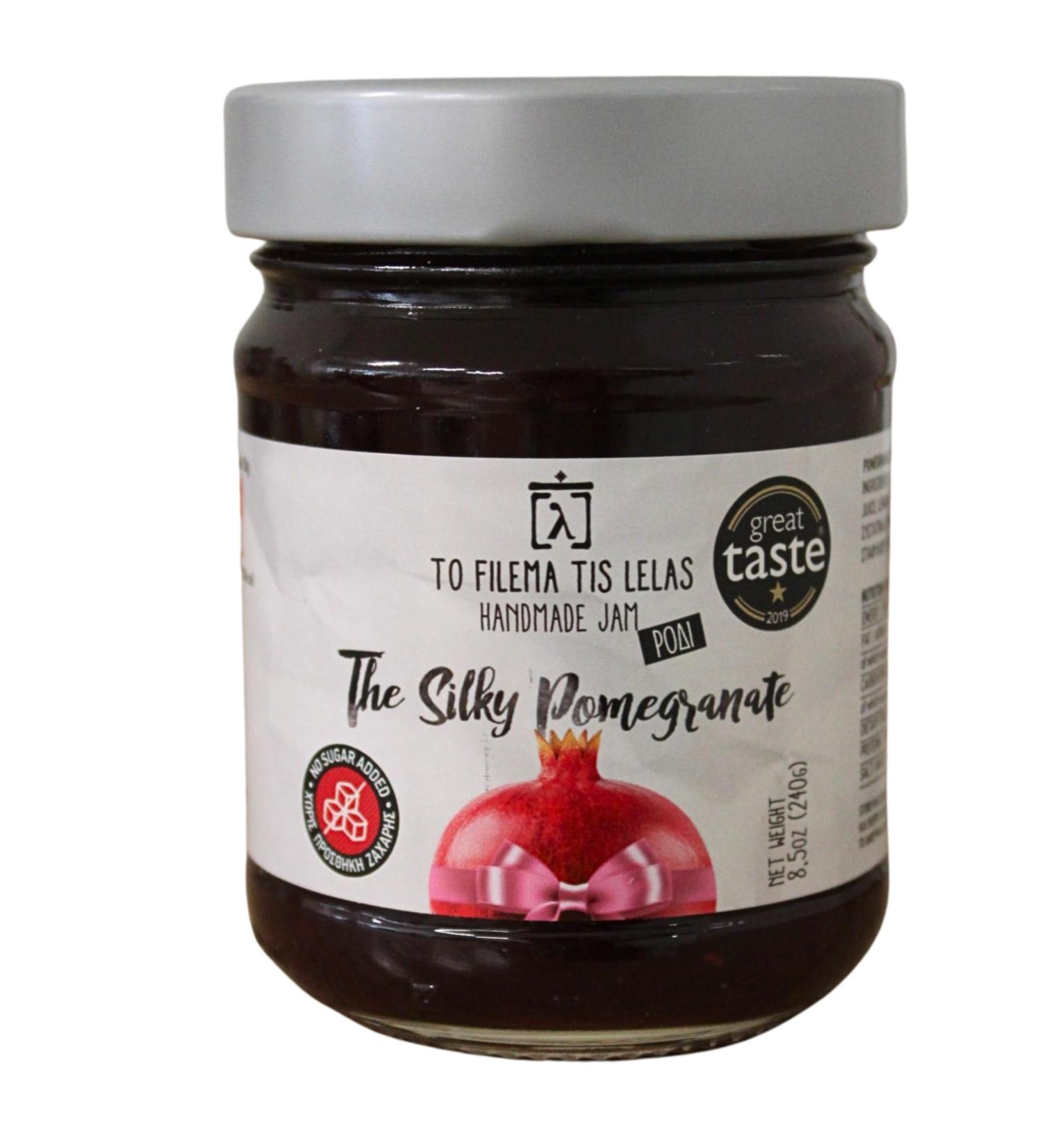 To Filema tis Lelas Homemade Pomegranate Jam with No Added Sugar - The Silky Pomegranate 240 g - Buy Online on GoSupps.com