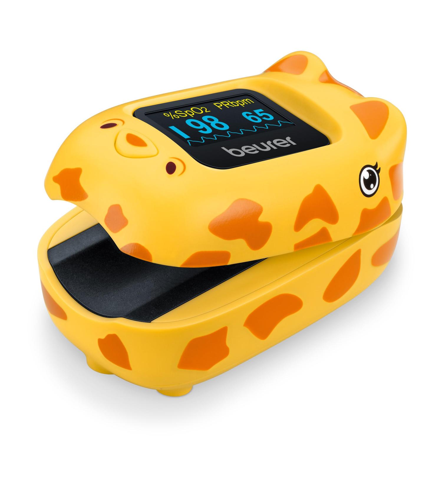 Buy Beurer PO13 Children's Fingertip Pulse Oximeter - Fast Oxygen Saturation & Pulse Rate Monitor for Kids | Bright Color Display & Auto Shut-Off - Gilly the Giraffe - Buy Online on GoSupps.com
