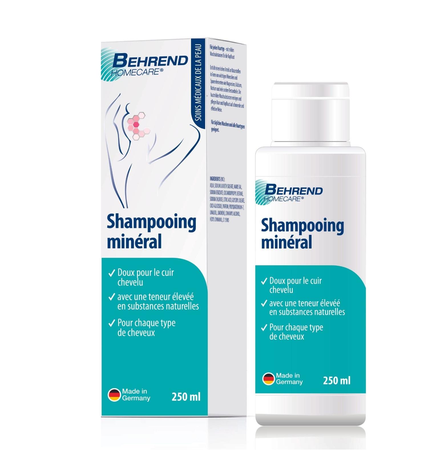 Behrend Homecare - Mineral Shampoo for Psoriasis Scalp Seborrheic Dermatitis Shampoo - Gentle Eczema Shampoo for All Hair Types & Daily Wash (250ml) - Buy Online on GoSupps.com