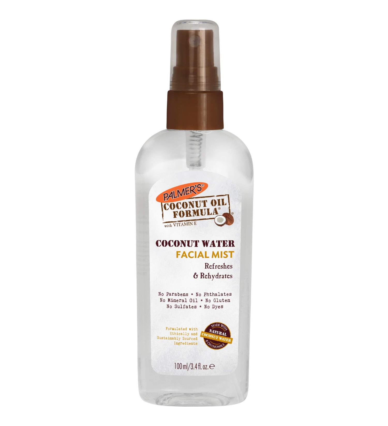 Palmers Coconut Water Facial Mist 3.4 fl. oz. - Hydrating Coconut Oil Formula - Buy Online on GoSupps.com