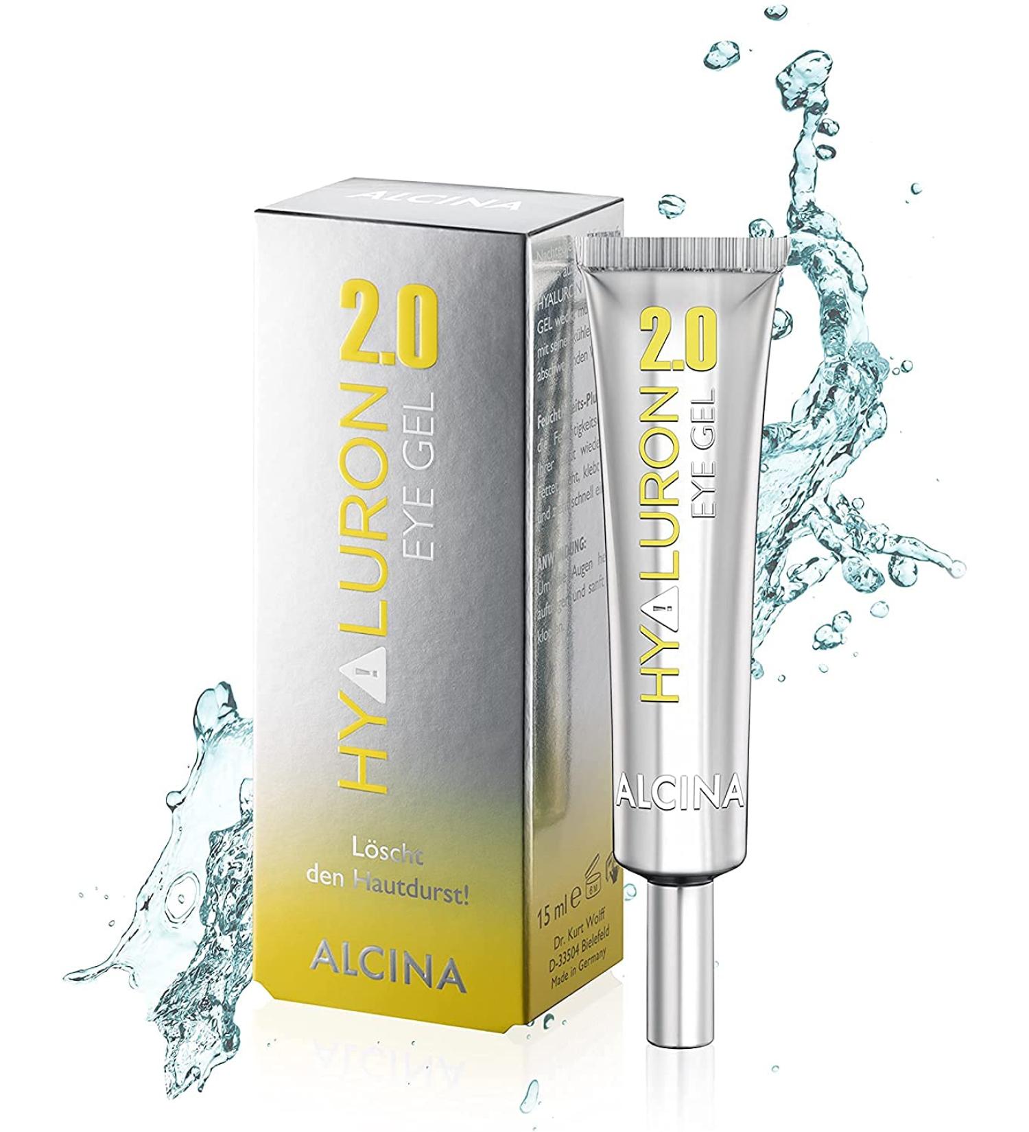ALCINA Hyaluron 2.0 Eye Gel 15 ml - Decongestant Eye Gel with Hyaluronic Acid for Bright Hydrated Eyes - Shop Internationally - Buy Online on GoSupps.com