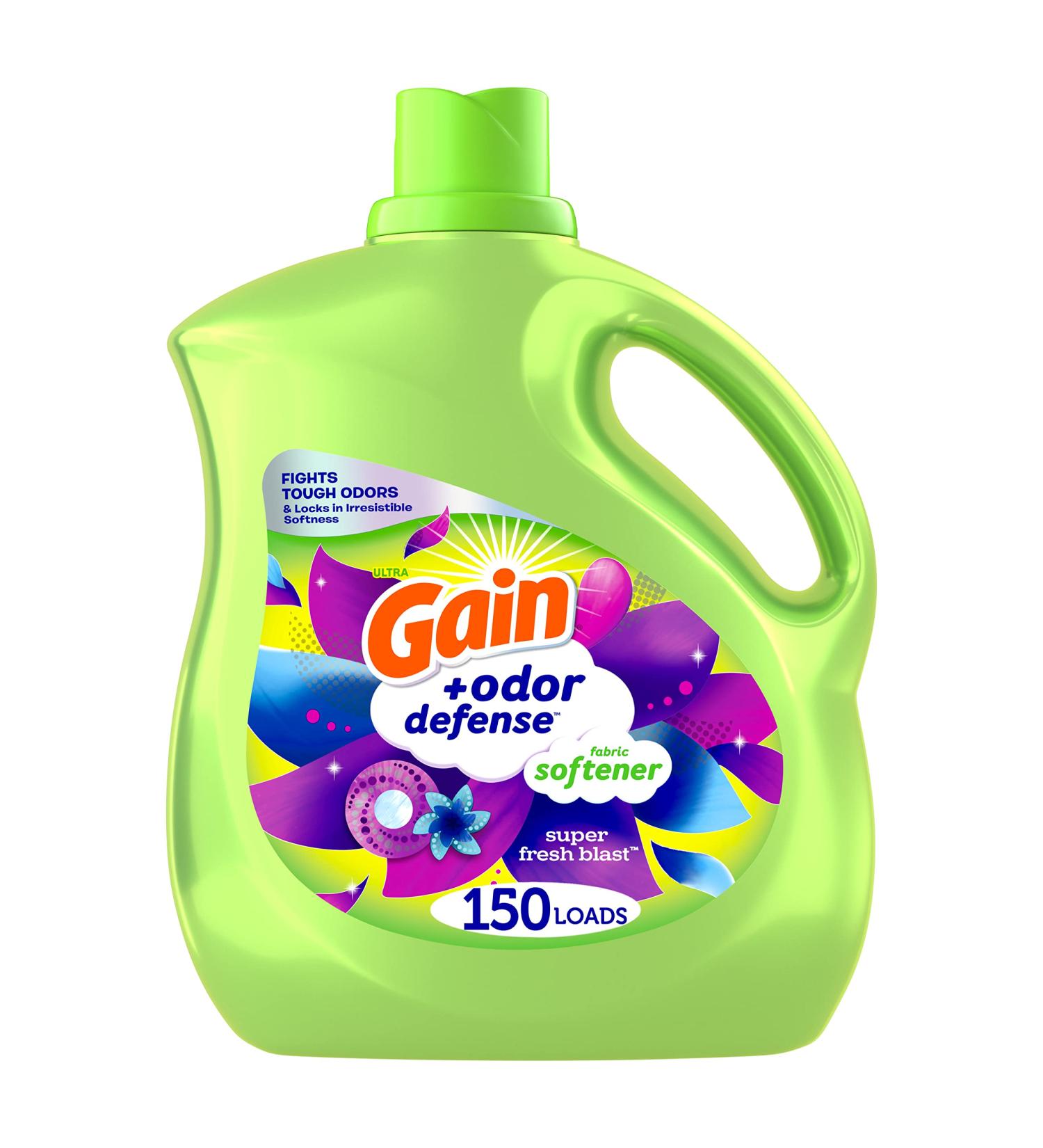 Gain Fabric Softener Liquid - Super Fresh Blast Scent - 150 Loads - HE Compatible - Buy Online on GoSupps.com
