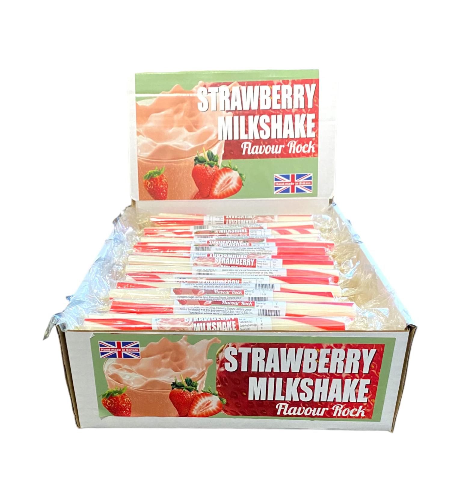 20 X Strawberry Milkshake Rock Sticks Handmade Traditional Rainbow Classic Sweets Retro Seaside Gift Wholesale Confectionery - Buy Online on GoSupps.com