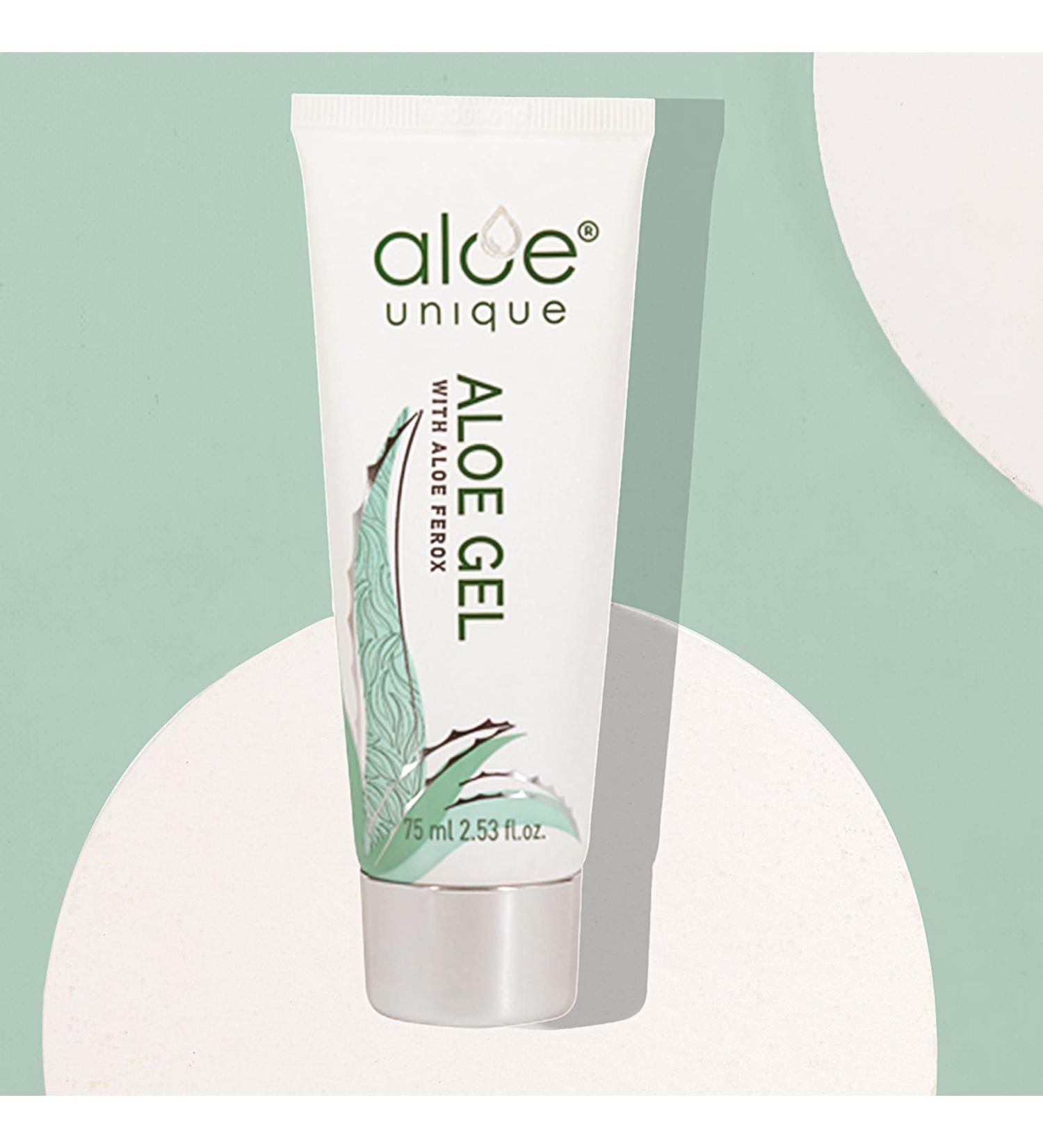Aloe Gel with Aloe Ferox - Natural Vegan Skin Care for Face & Body | 100% Paraben Perfume Free Cruelty-Free - 75ml - Buy Online on GoSupps.com