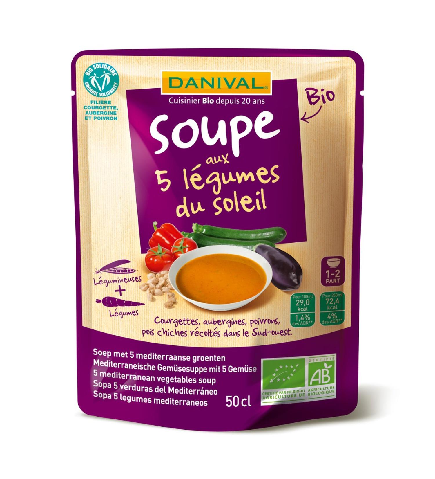 Danival - Organic 5-sun vegetable soups - 50 cl
