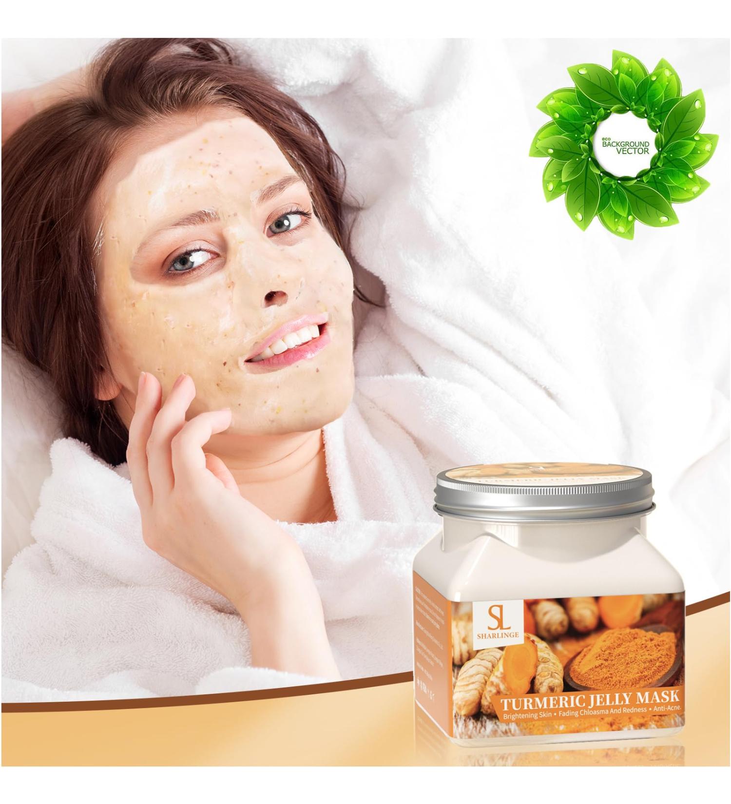 Turmeric Jelly Mask Powder for Facials - Anti-Wrinkle & Acne Removal Professional Peel Off Hydro Mask - 23 FL OZ - Buy Online on GoSupps.com