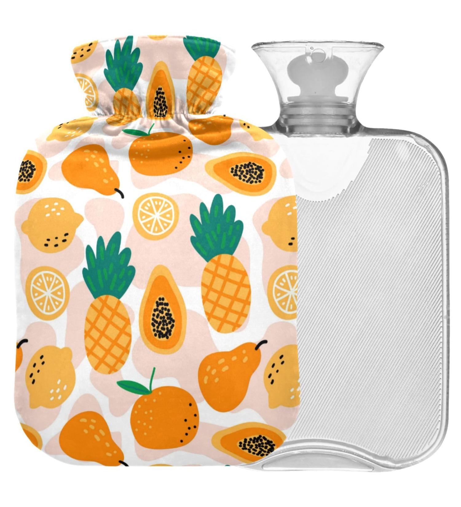 Buy Naanle Pineapple Lemon Papaya 1L Hot Water Bottle - Transparent Heat Bag for Pain Relief & Therapy - Ideal Hand & Feet Warmer - International Shipping - Buy Online on GoSupps.com