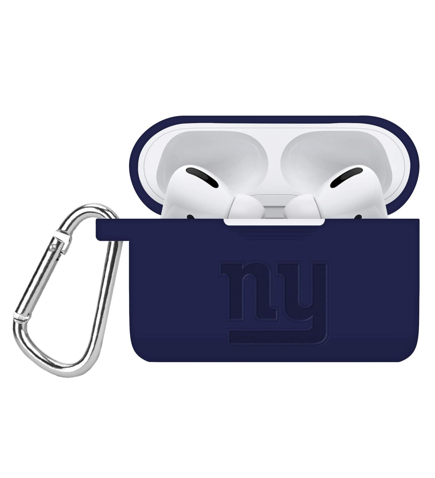 GAME TIME New York Giants Engraved Silicone Case Cover Compatible with Apple AirPods Pro (Navy)