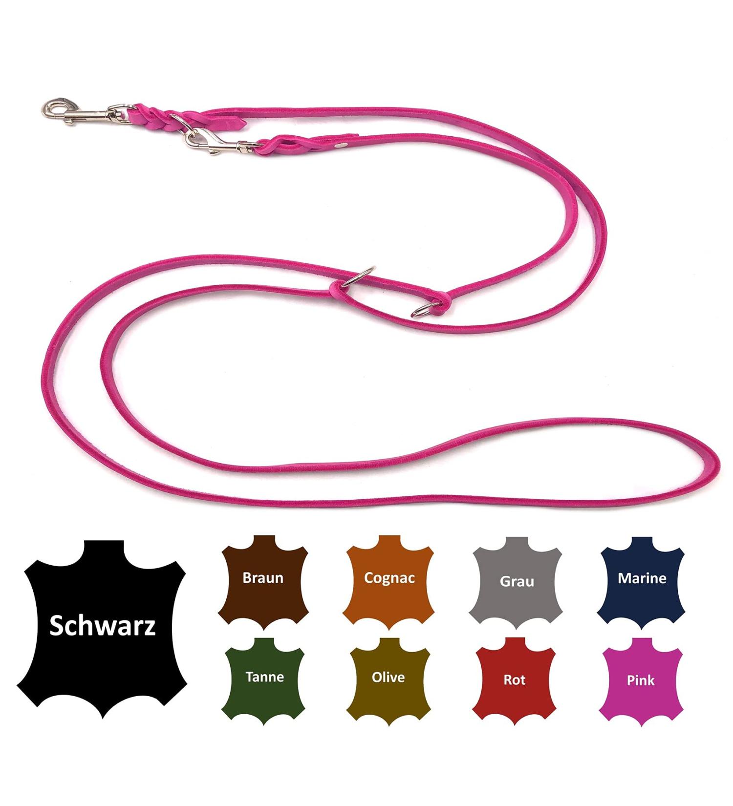 Adjustable Dog Liner for Small & Large Dogs - 2.40m Pink Double Linen Leash - Buy Online on GoSupps.com