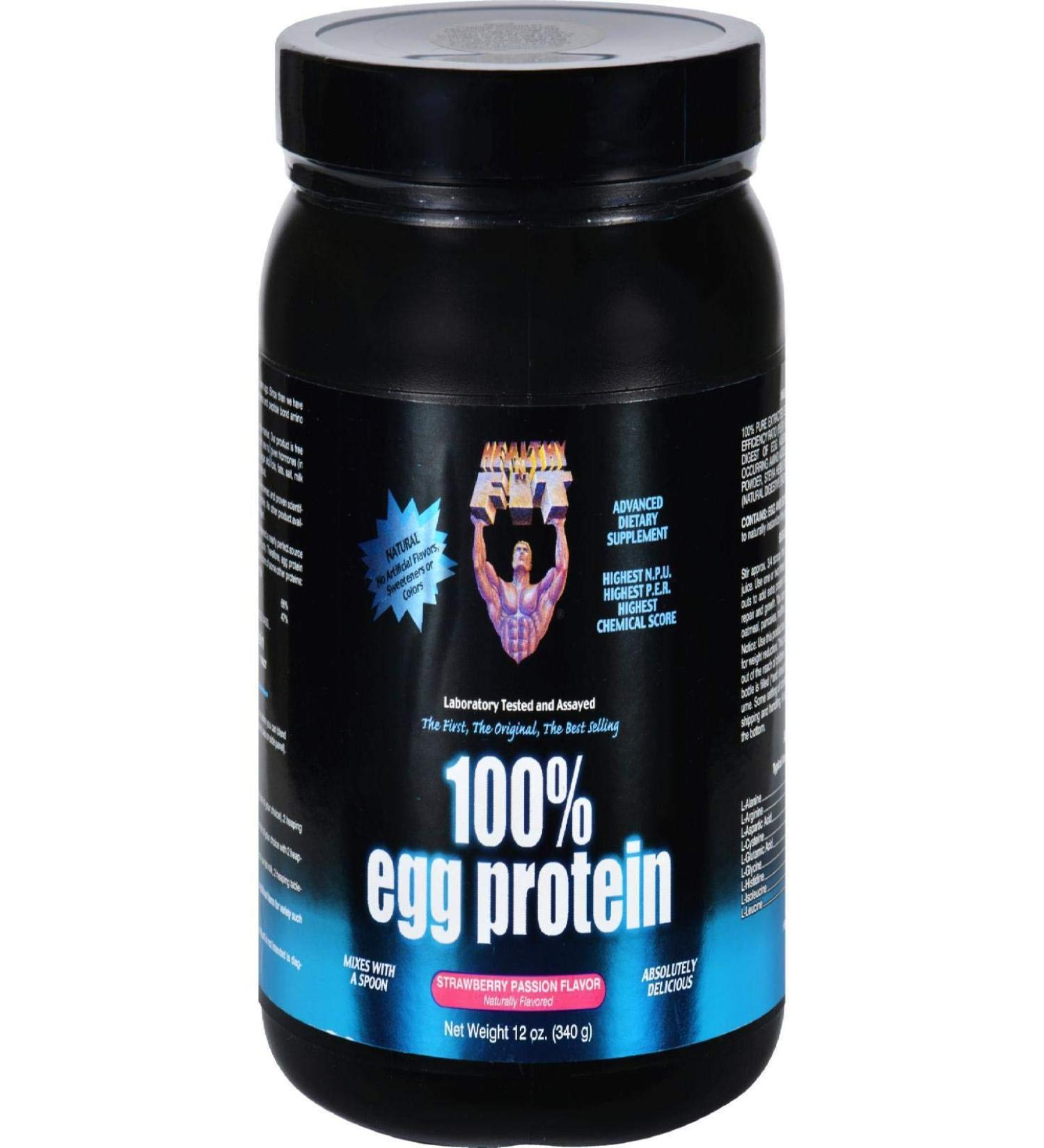 Healthy N Fit 100% Egg Protein - Strawberry Passion 12oz | Premium Protein Powder for Fitness & Wellness - Buy Online on GoSupps.com