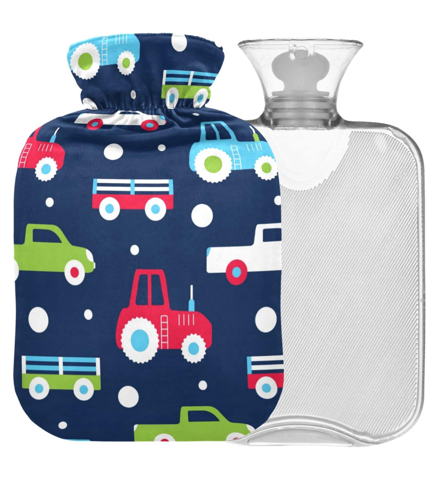 Naanle 1L Transparent Hot Water Bottle - Truck Design for Pain Relief & Warmth | Bed Hand & Foot Therapy - Buy Online on GoSupps.com