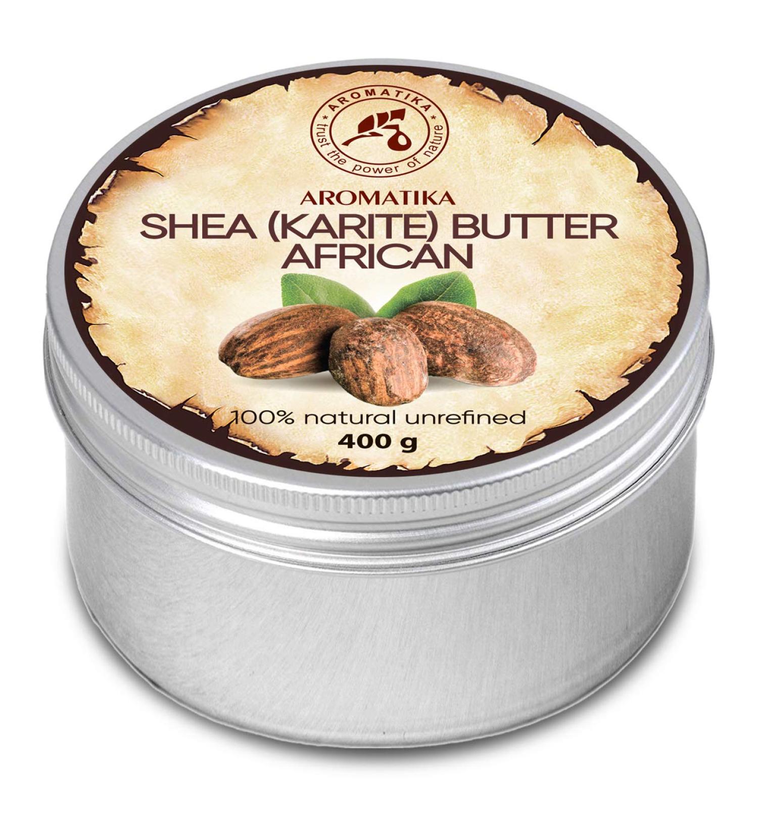 Pure Shea Butter 400g - Cold Pressed Karit Body Butter from Ghana | Intensive Care for Face Body & Hair | Natural Moisturizer - Buy Online on GoSupps.com