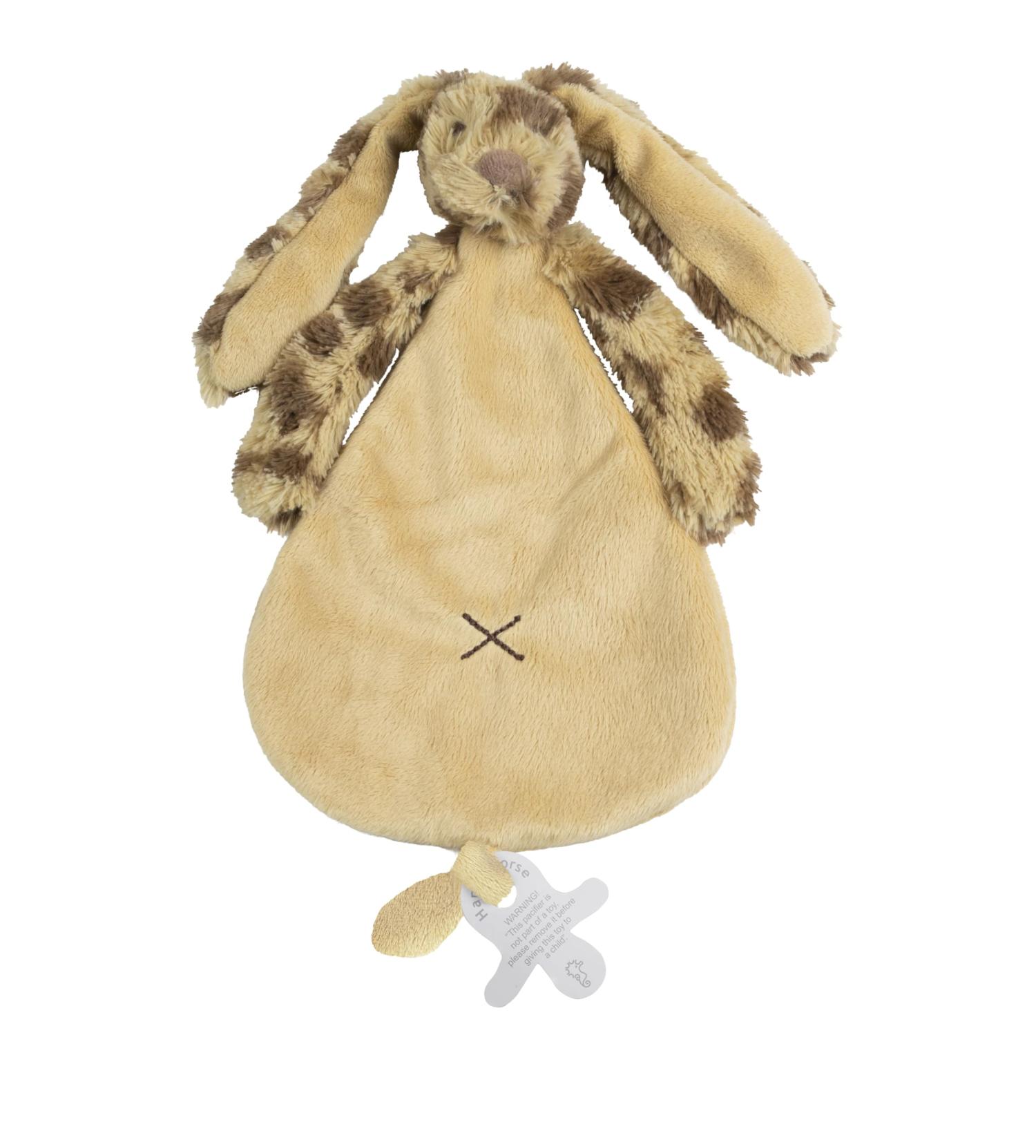 Happy Jubilee Rabbit Richie Tuttle - Cuddly Blanket - 25 cm - Beige with Dots - Baby Gift