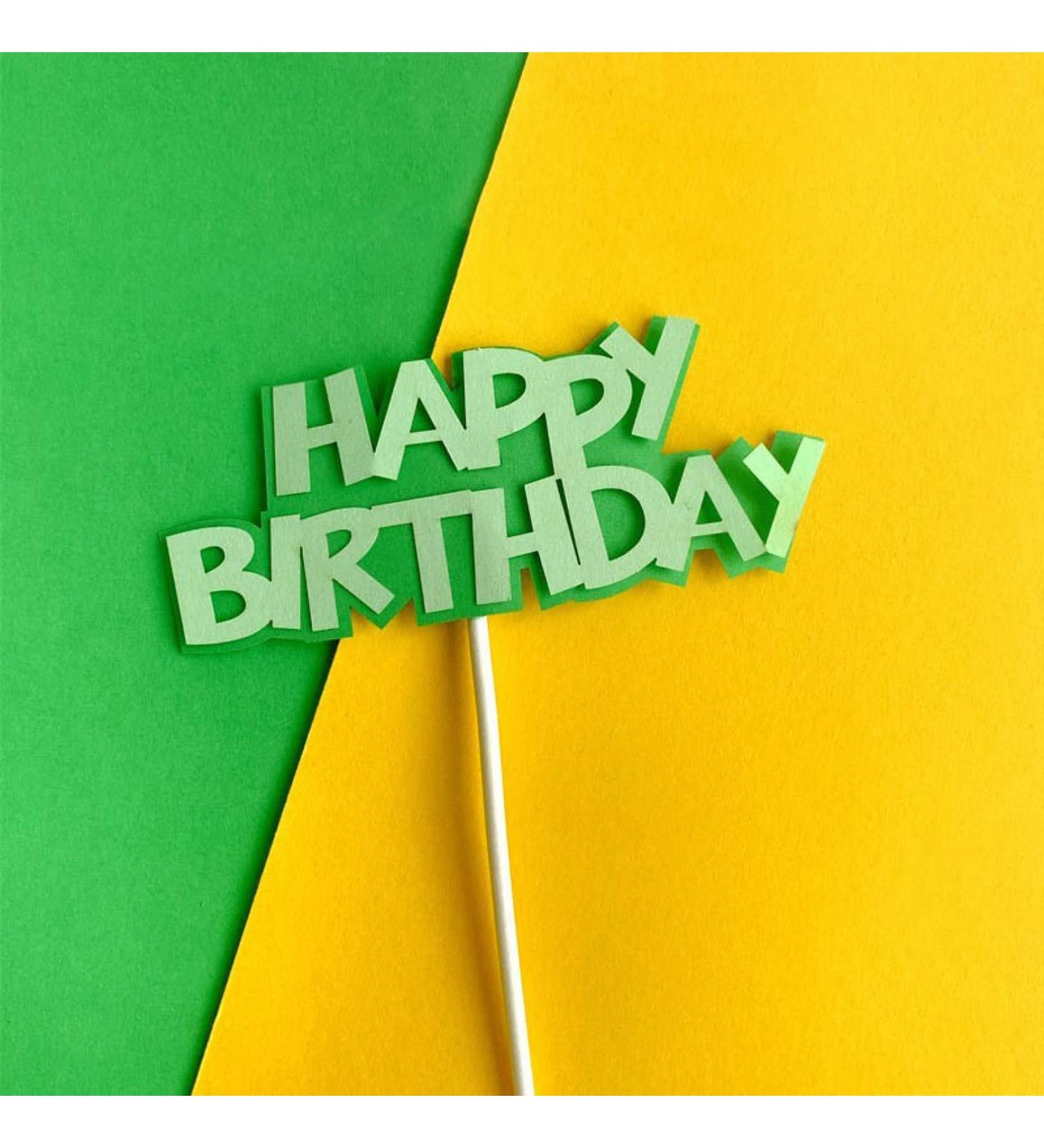 Personalised Cake Toppers Cake Decorations 1pcs Double Layer Paper Cake Topper Happy Birthday Cupcake Toppers Baby Shower Party Decorations Supplies (Color : 7) (Color : 7) (Color : 6) - Buy Online on GoSupps.com