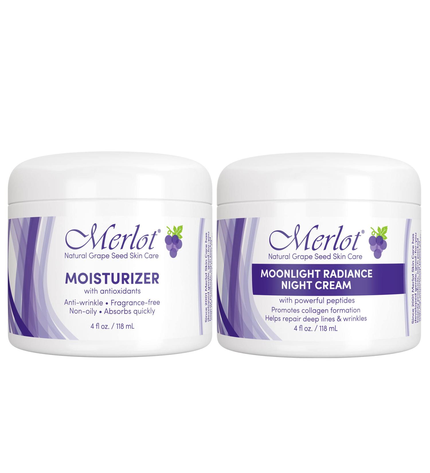 Merlot Skin Care Day and Night Moisturizer and Night Cream - Buy Online on GoSupps.com