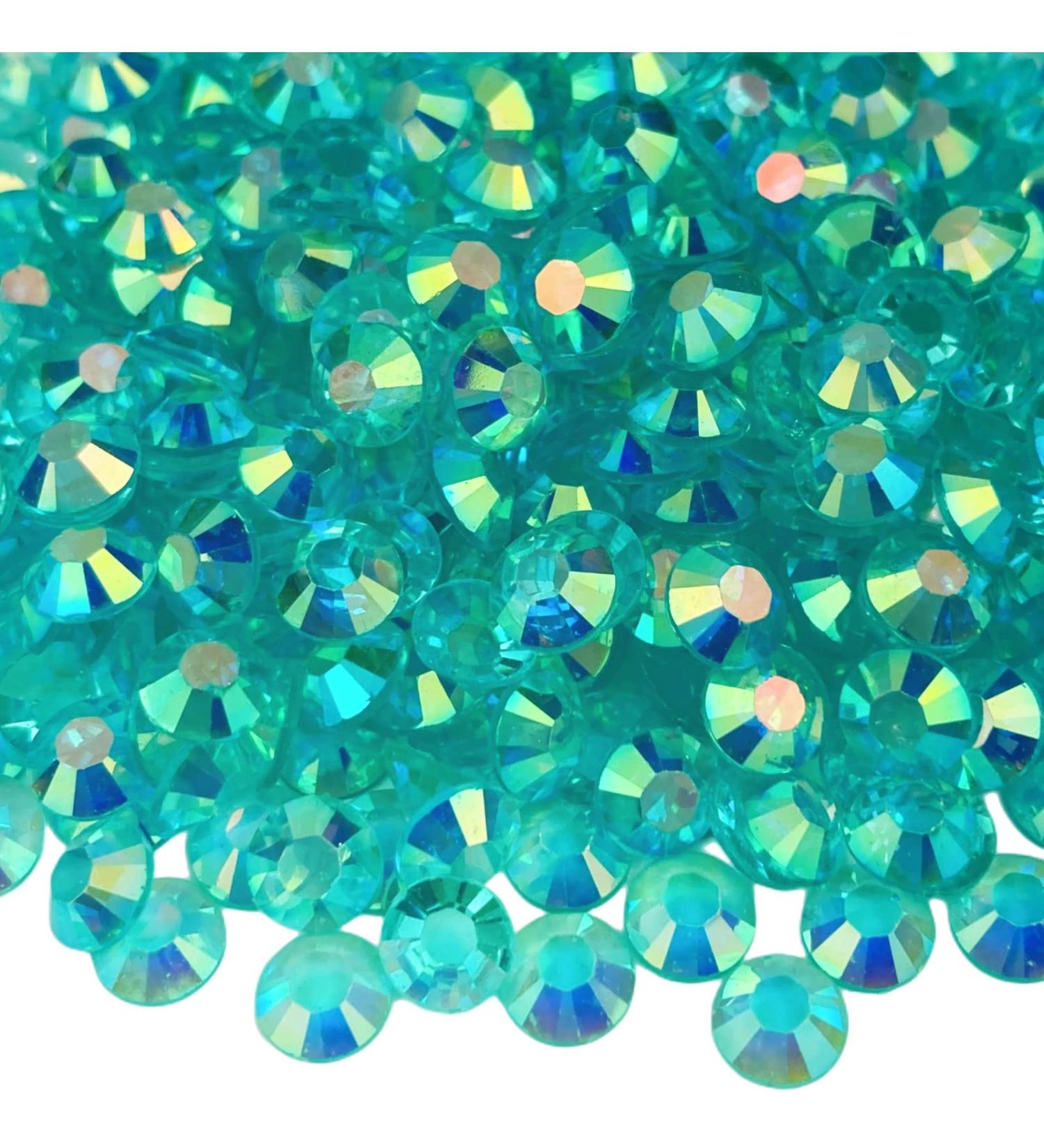 3mm Lake Blue AB Resin Flatback Rhinestones - 10000pcs for DIY Crafts and Nail Art - Buy Online on GoSupps.com