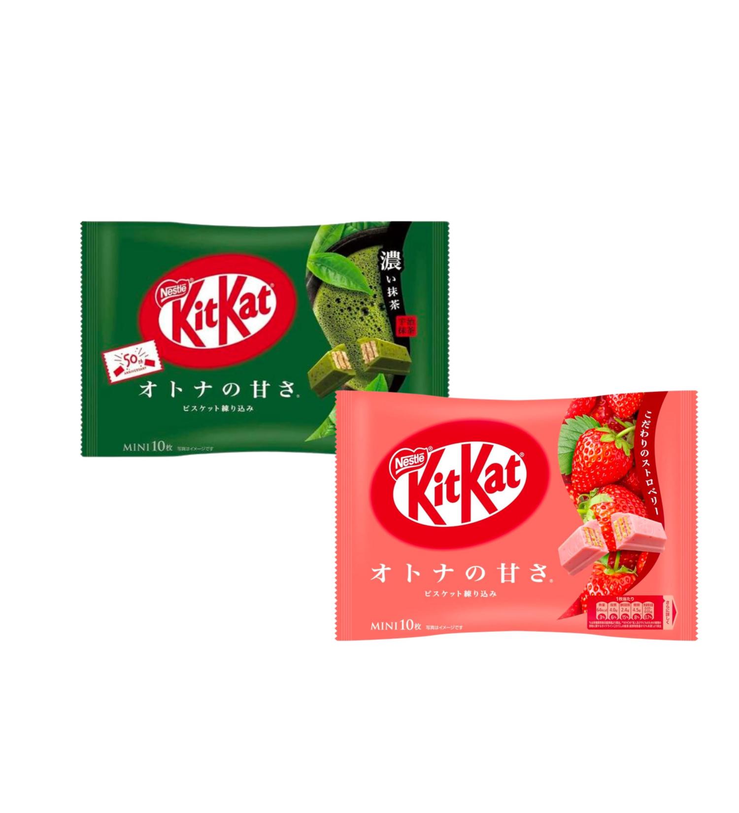  OG ASIA Kitkat Chocolate Bars - Strawberry and Matcha - from Japan - OG ASIA - 2 x 111g - Buy Online on GoSupps.com