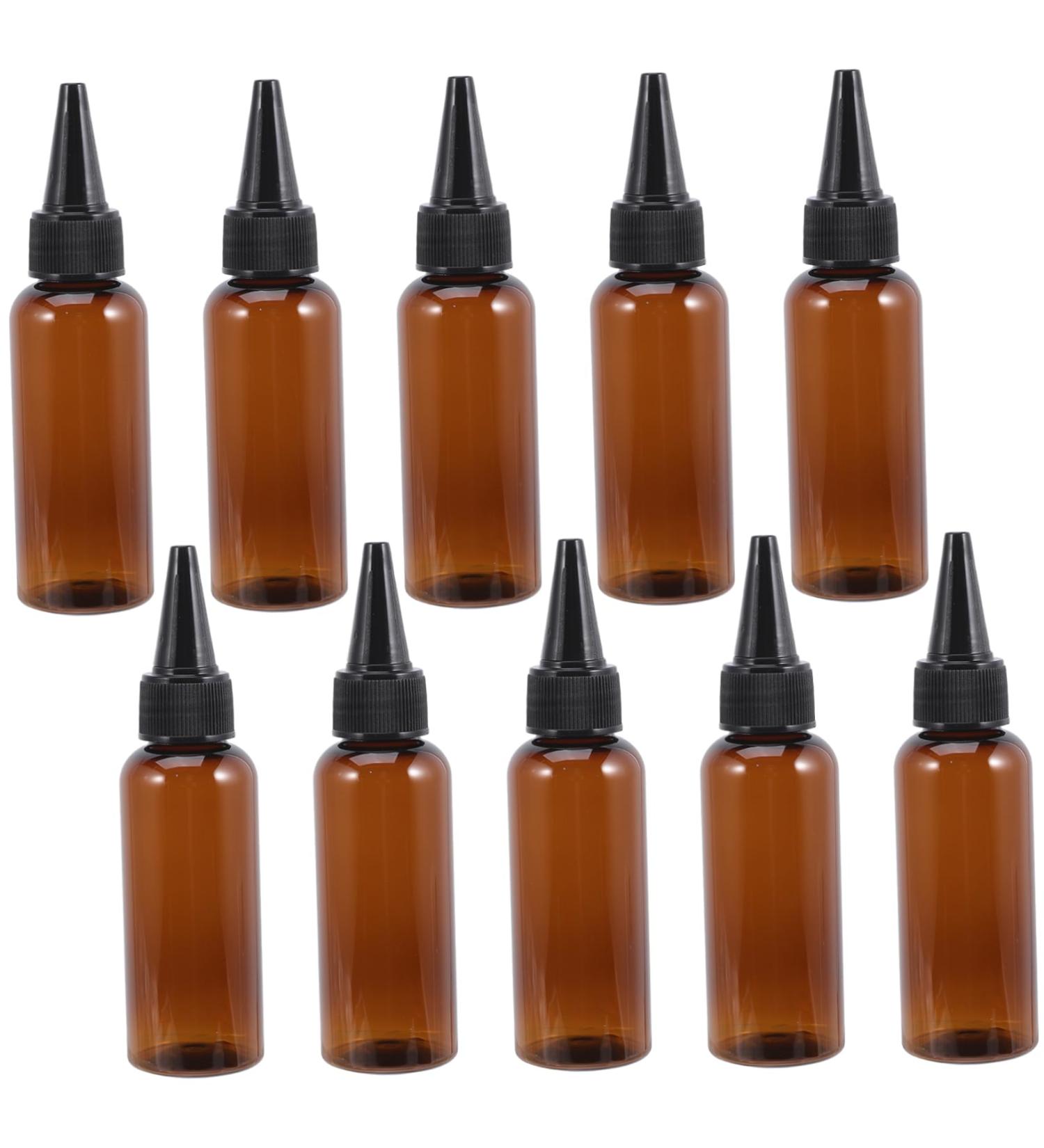 Flacons Applicateurs Presser pour Teinture Capillaire 10 Pi ces 50 Ml Plastique Pet Souple Marron Bouchon Noir Pr cision Usage Professionnel Cheveux - Buy Online on GoSupps.com