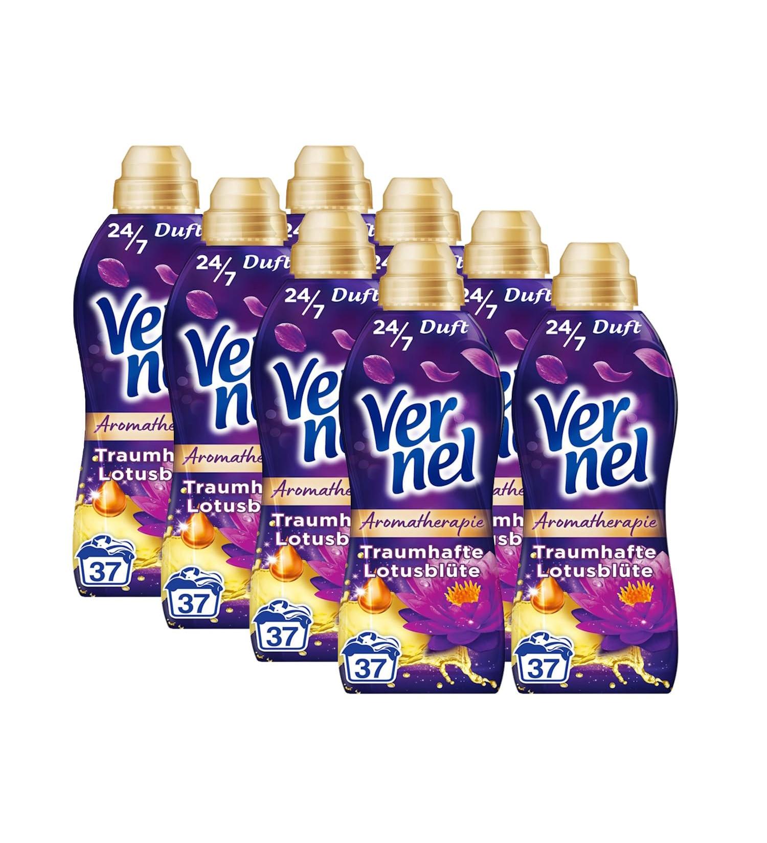 Venel Aromatherapy Lotus Flower Fabric Softener - 8x 37 WL (296 Washloads) - Long-Lasting Scent with Essential Oils - Eco-Friendly 814ml (8 Pack) - International Shipping - Buy Online on GoSupps.com