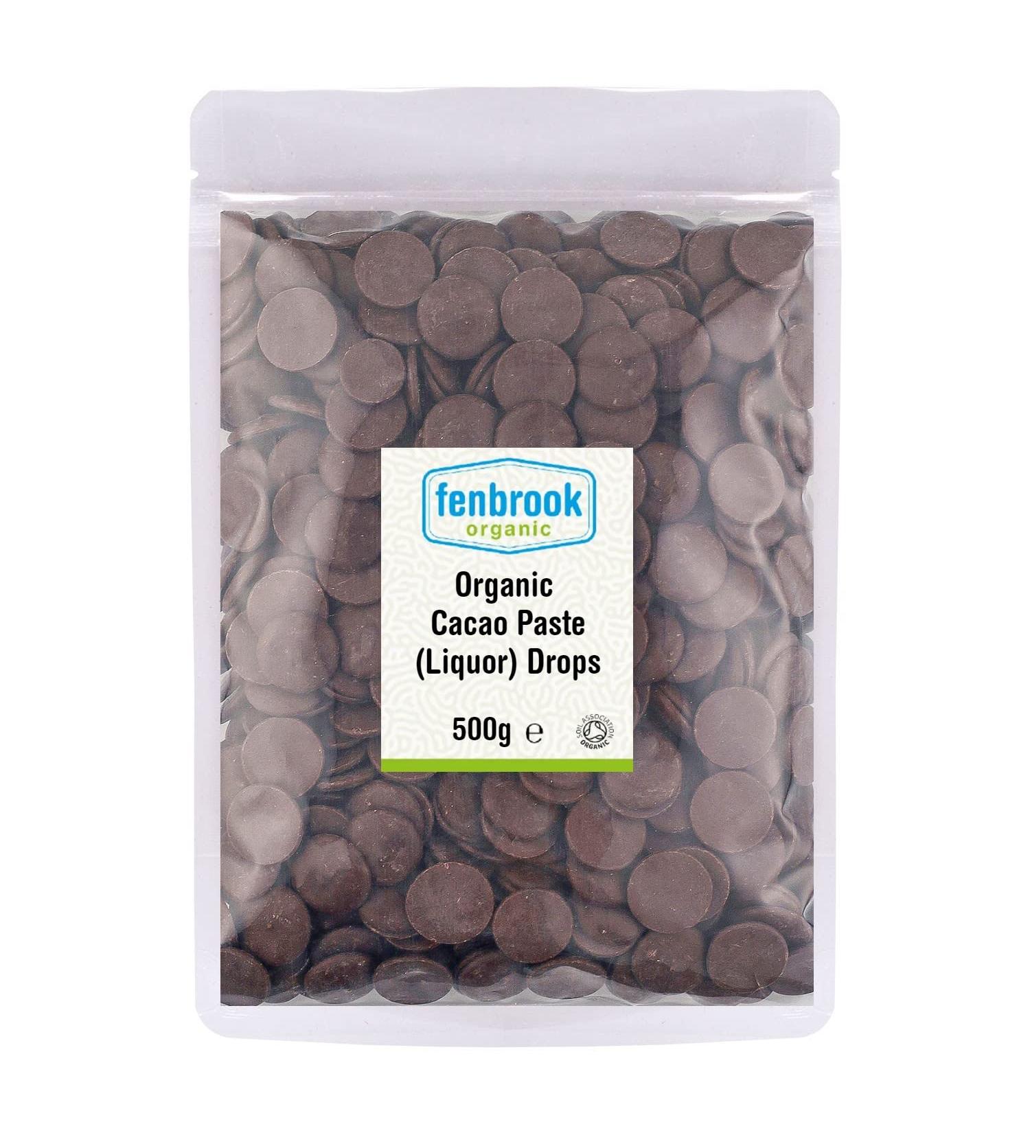 Organic Cacao Paste (Liquor) Drops 500g Certified Organic by Fenbrook Organic - Buy Online on GoSupps.com