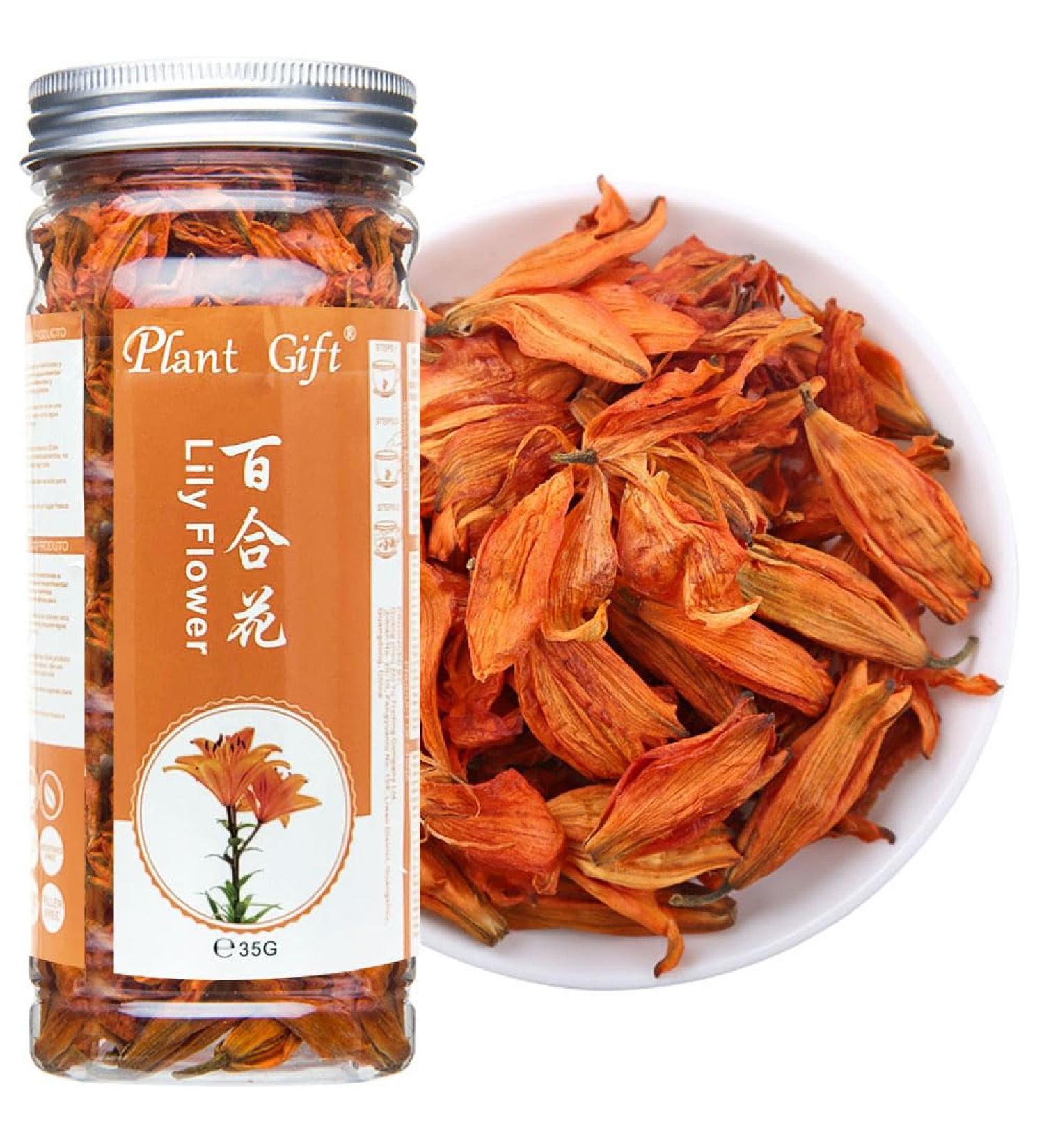PlantGift Fragrant Natural Lily Flowers 35G/1.23oz Organic Dried Lilium Flowers Health Tea Chinese Lily Tea - Buy Online on GoSupps.com