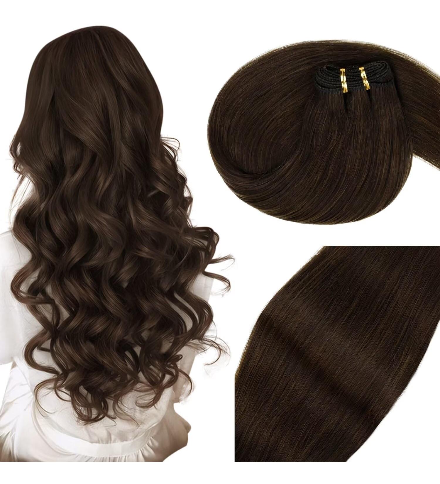 Vivien Real Hair Extensions - Darkest Brown 18 Inch Tresses | 100g #2 - Premium Quality Extensions for Effortless Style - Buy Online on GoSupps.com