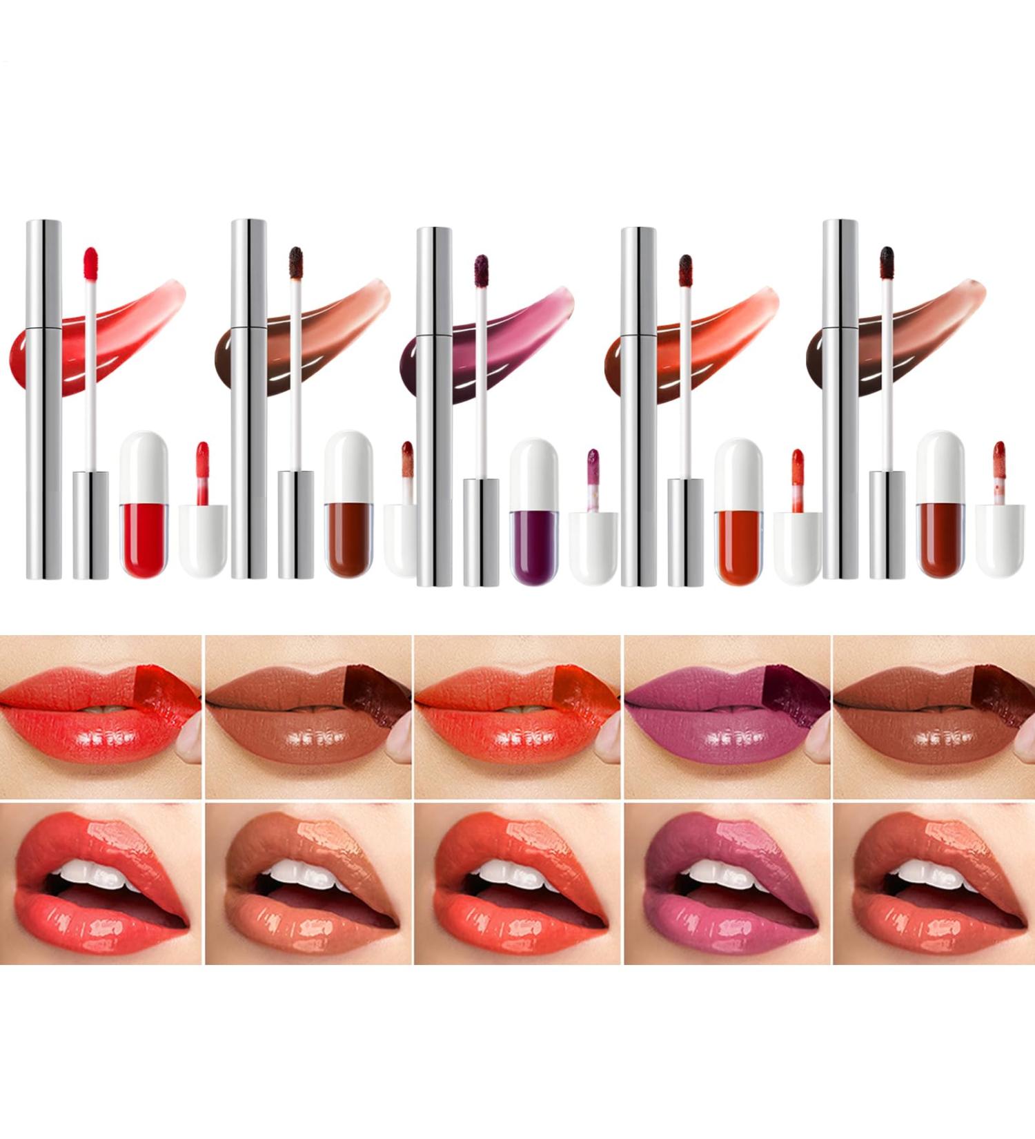  Duqulle Lip Gloss 10 Tinted Lipsticks - Long-Lasting Lipstick for Everyday Beauty Routine Weddings Home Dates Travel Commutes - Buy Online on GoSupps.com