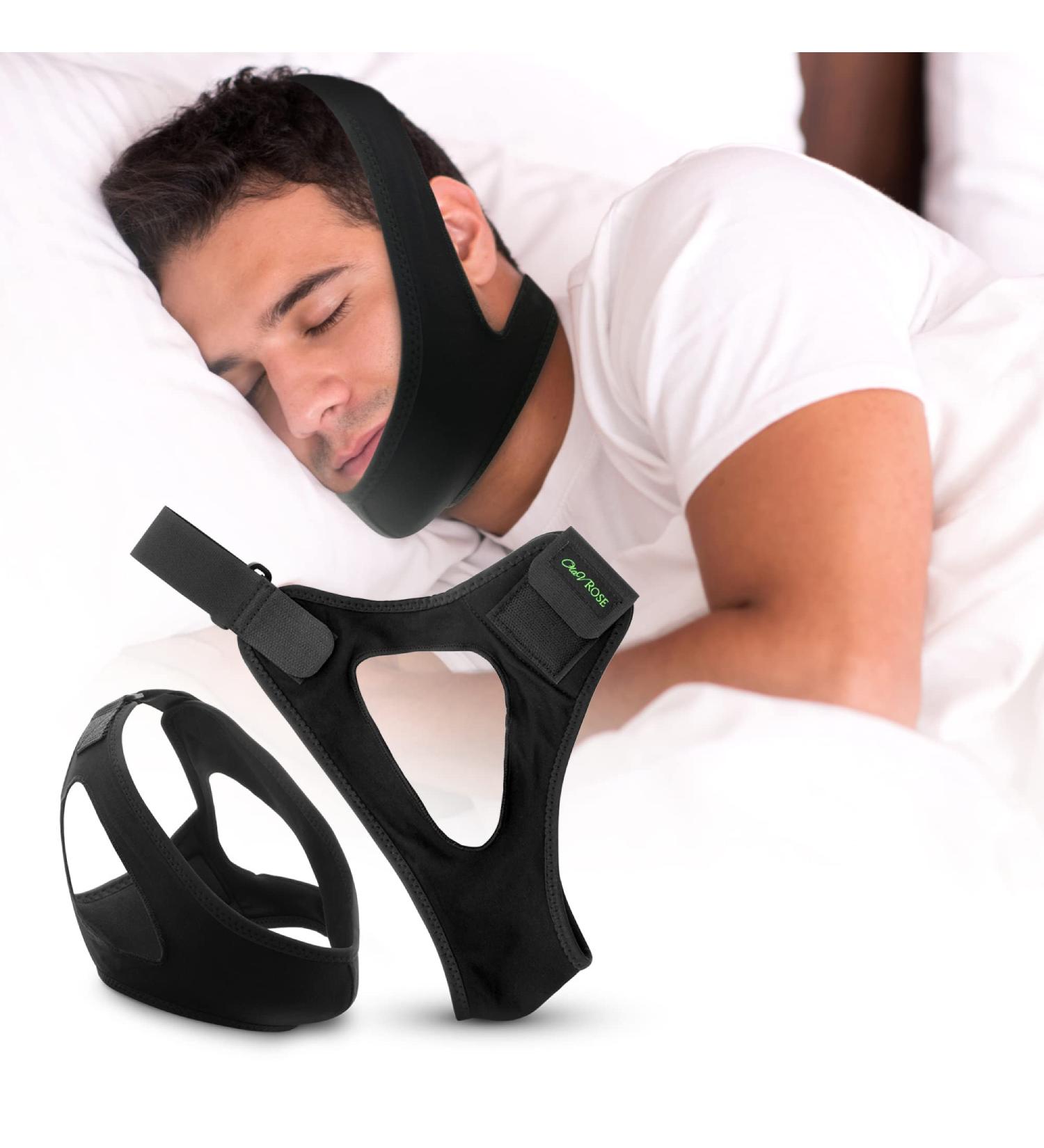 Adjustable Bamboo Chin Strap for Snoring Relief - Comfortable Anti-Snoring Jaw Bra for Men & Women - Washable & Odorless - 18 x 5 - Buy Online on GoSupps.com
