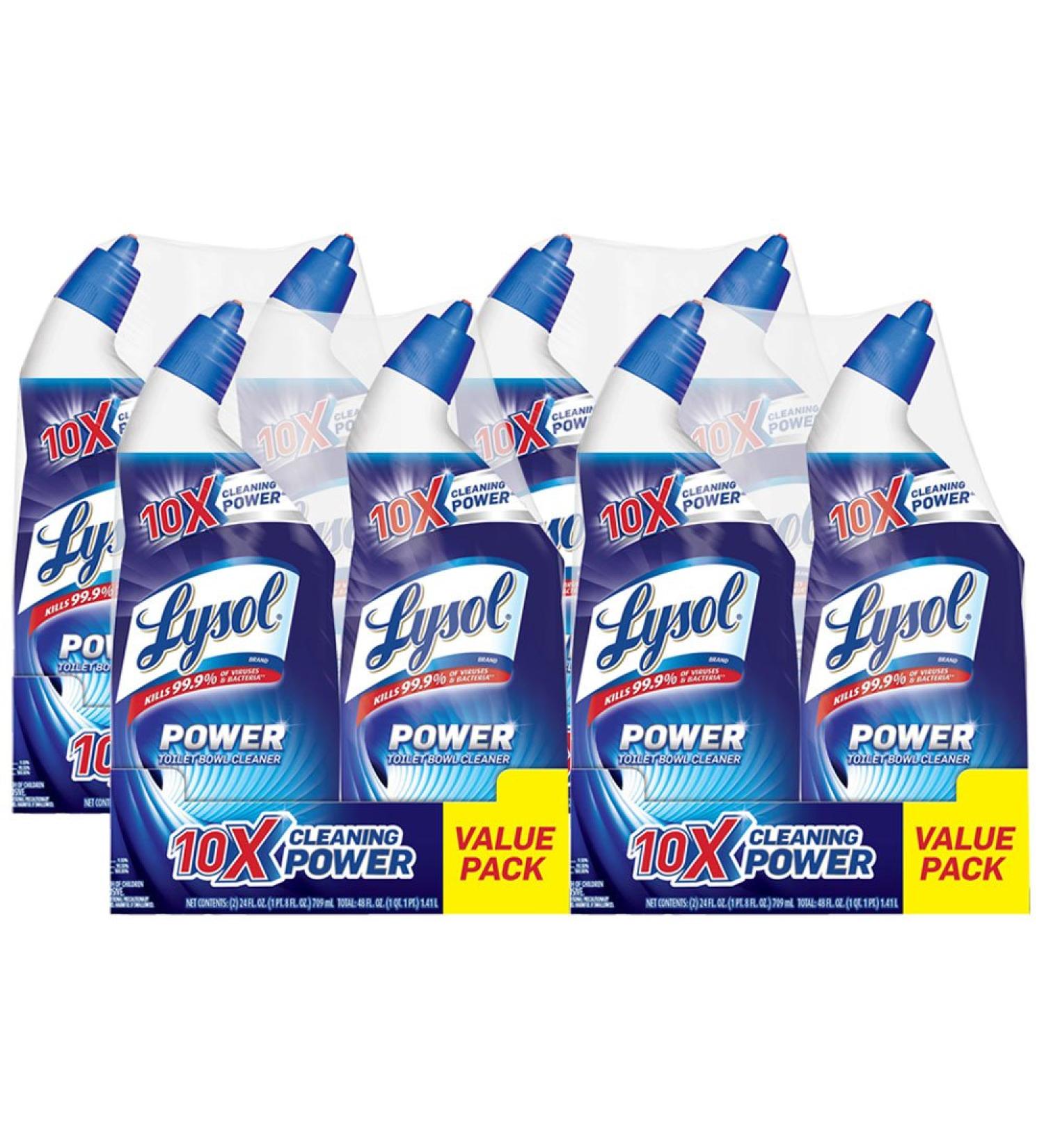 Shop Lysol Power Toilet Bowl Cleaner - 192oz (4X2X24oz) | 10X Cleaning Power | International Shipping Available - Buy Online on GoSupps.com
