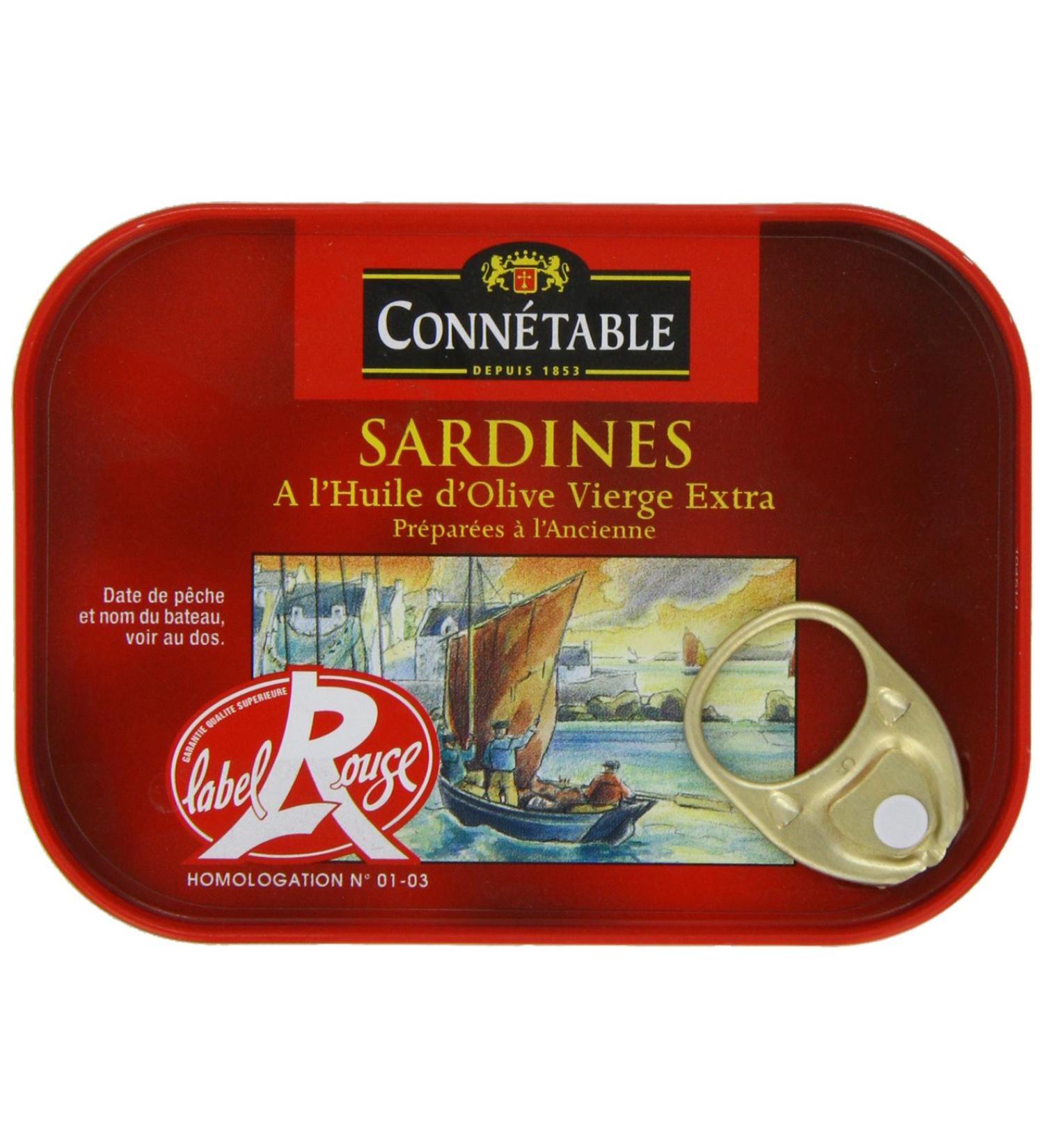 Constable Old-style Sardines Red Label in Extra Virgin Olive Oil 135 g - Buy Online on GoSupps.com