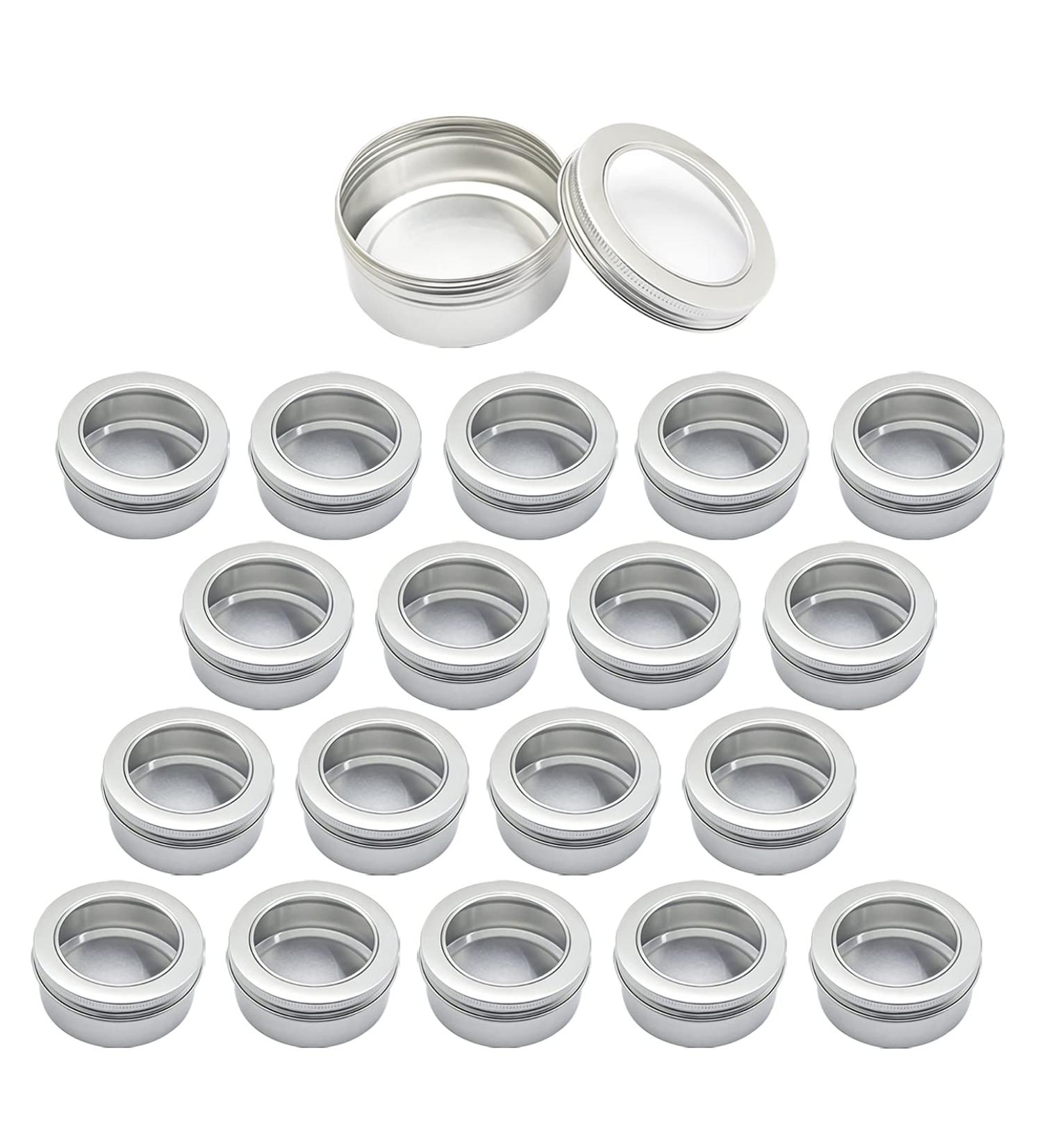 Zeoabsy 100 Pcs 150ml Silver Aluminum Cans with Screw Cap - Perfect for DIY Ointments Candle Making Cosmetics & Shaving Soap - Buy Online on GoSupps.com